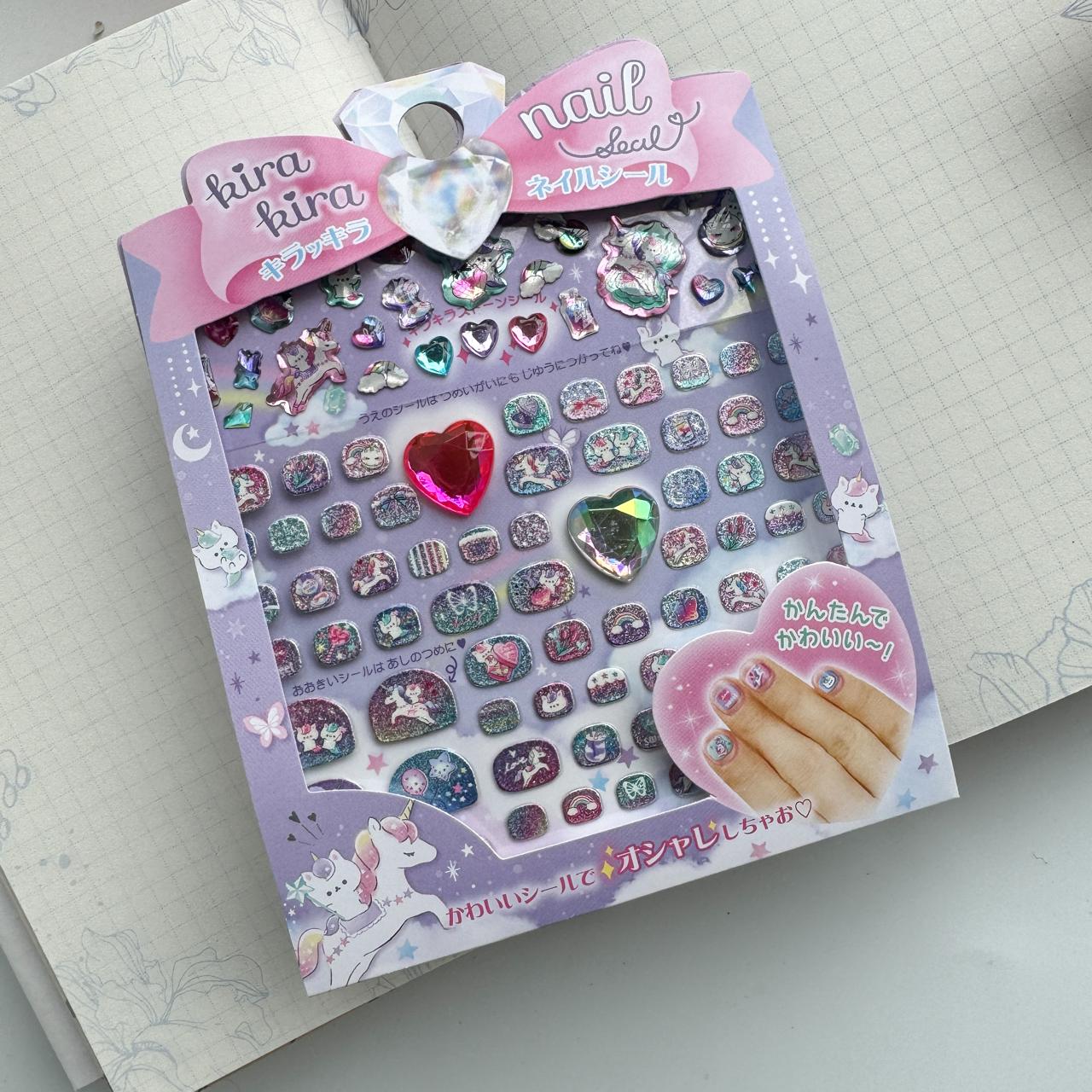 Slaqn 01 3D Journal Stone Sparkling Sticker -Nail ART Sticker - 1 sheet | Pre-cut