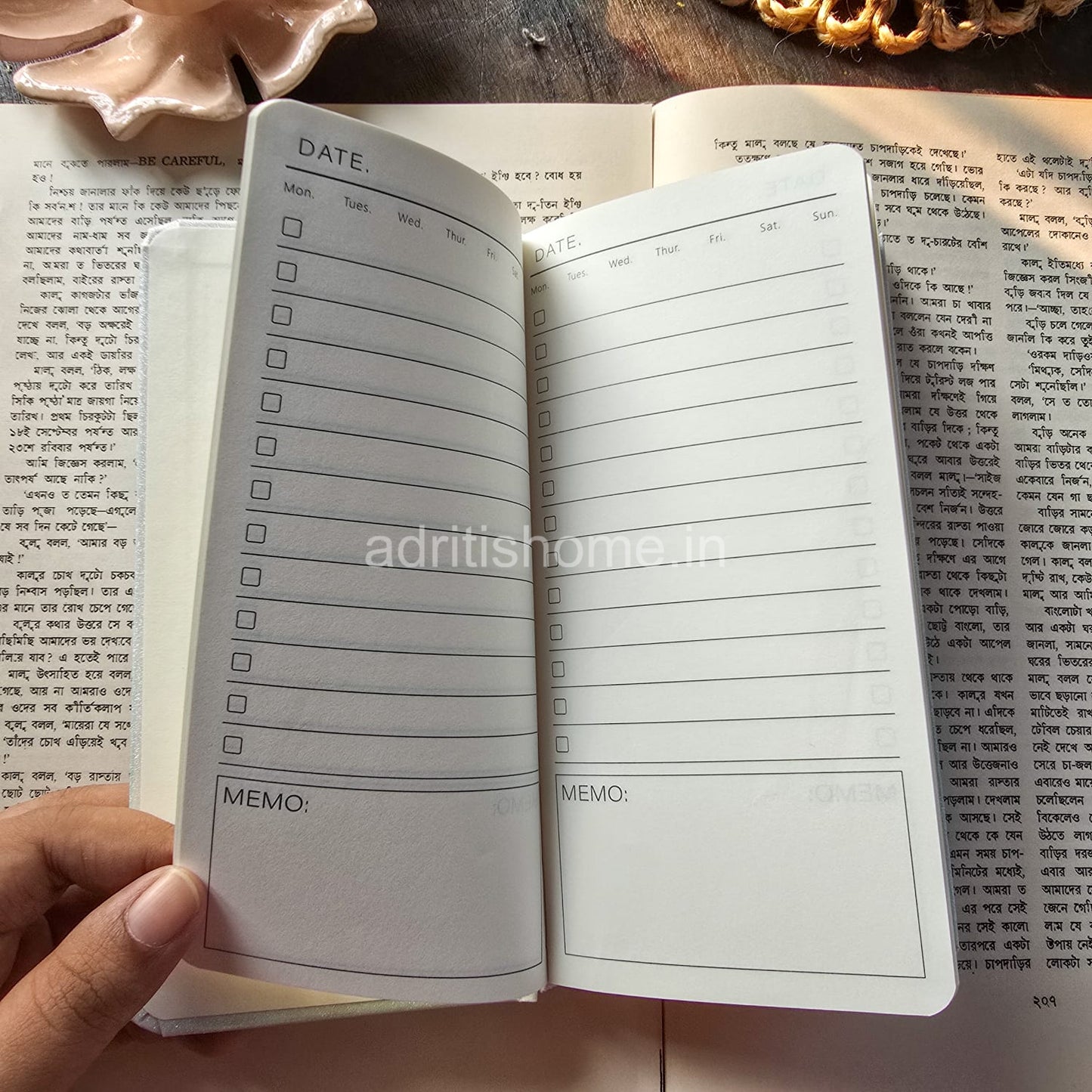 KBX2166B | To Do Notebook 192X95 mm Ruled Paper with Checklist and Memo