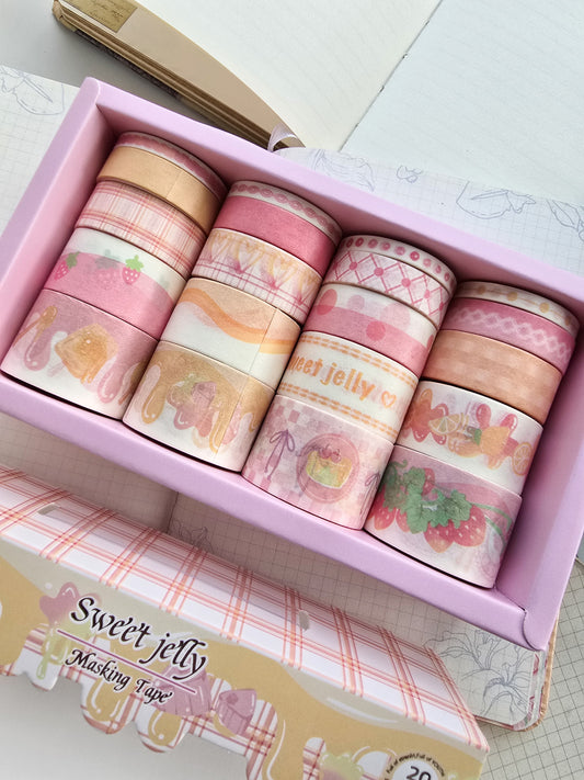 #5 Washi Tape Set of 20 Washi tapes | Japanese Washi Paper | 2 Meter each