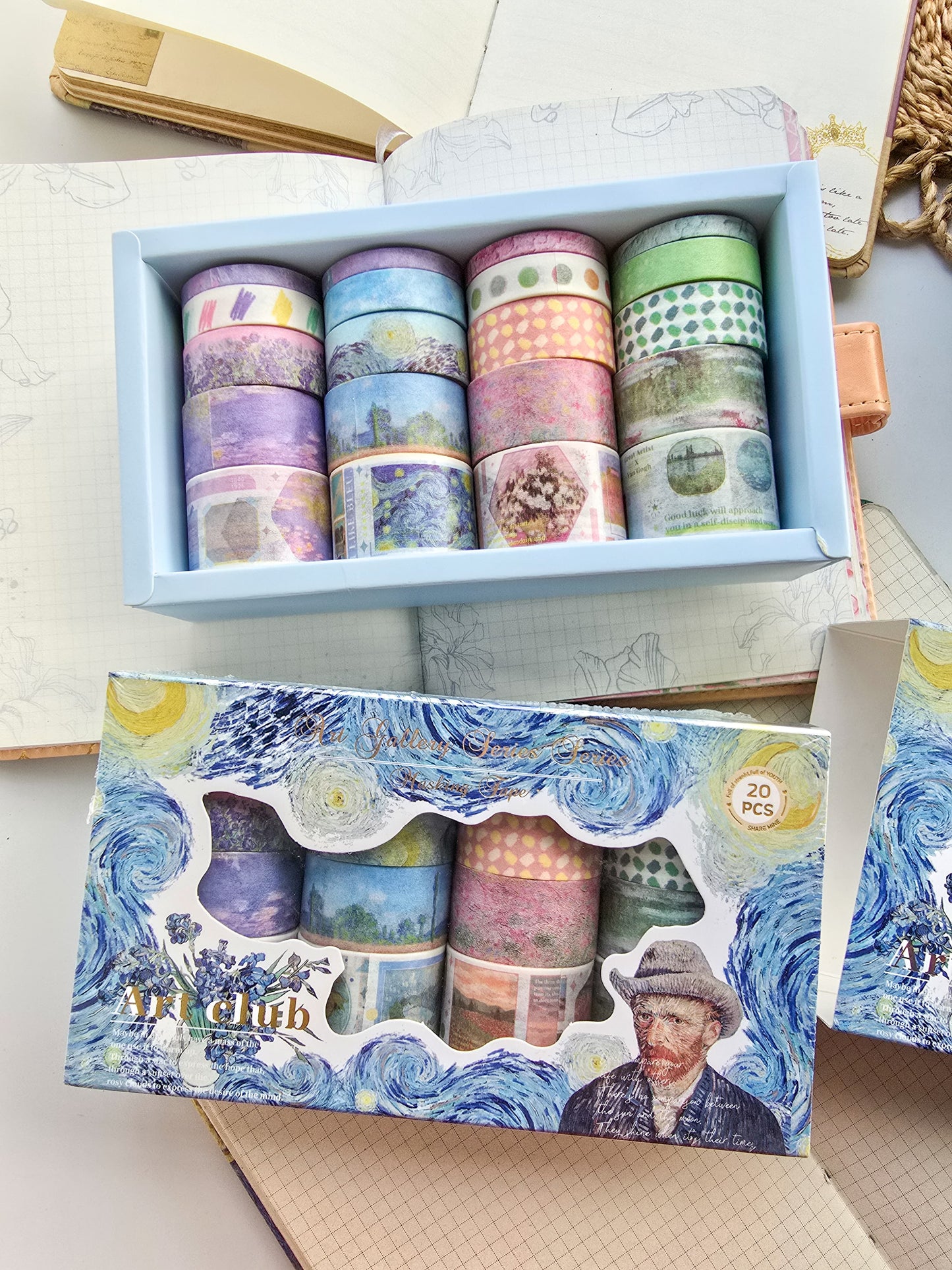 #6 Washi Tape Set of 20 Washi tapes | Japanese Washi Paper | 2 Meter each