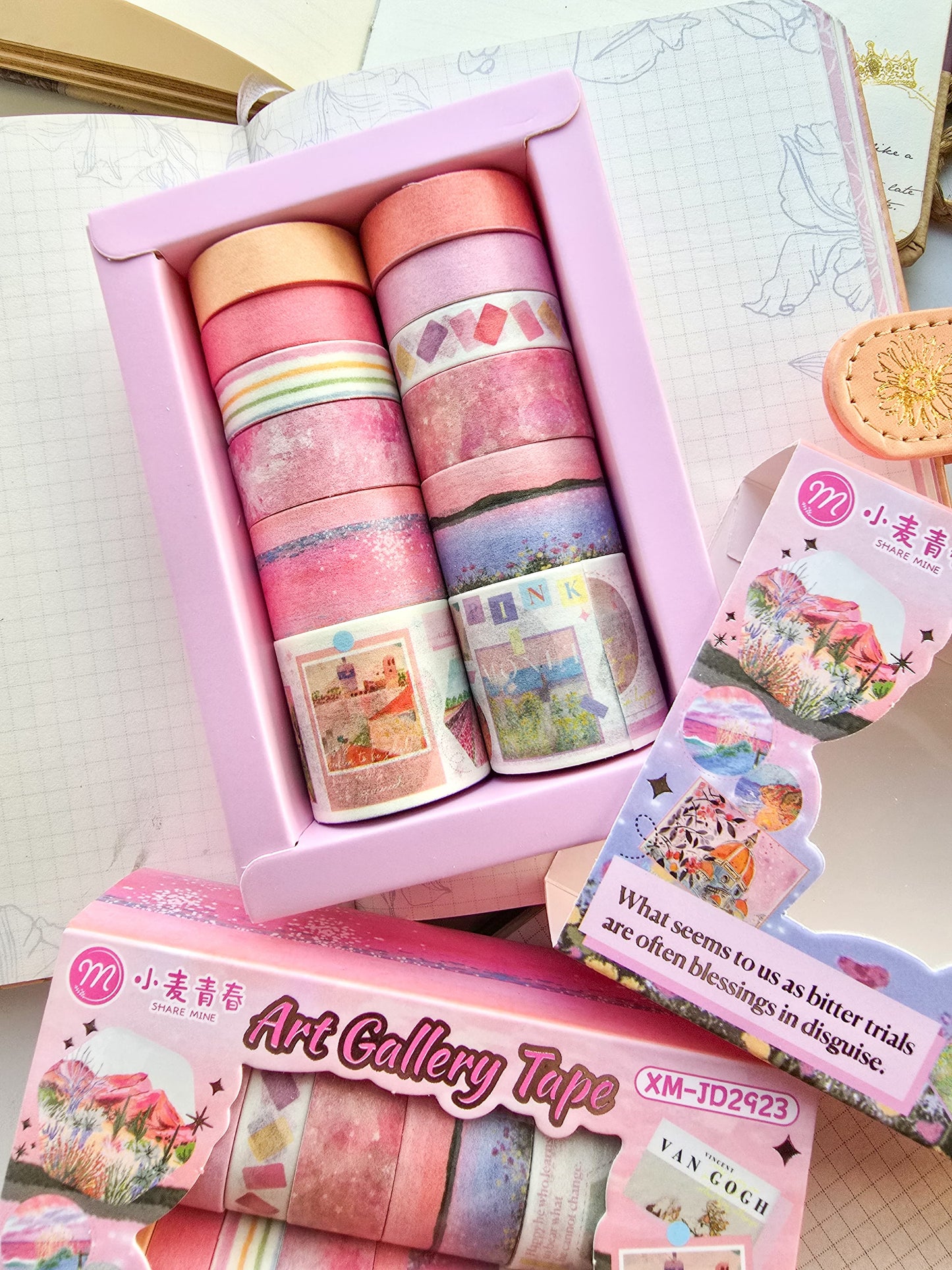 Washi Tape Set of 12 Washi tapes | Japanese Washi Paper | 2 Meter each