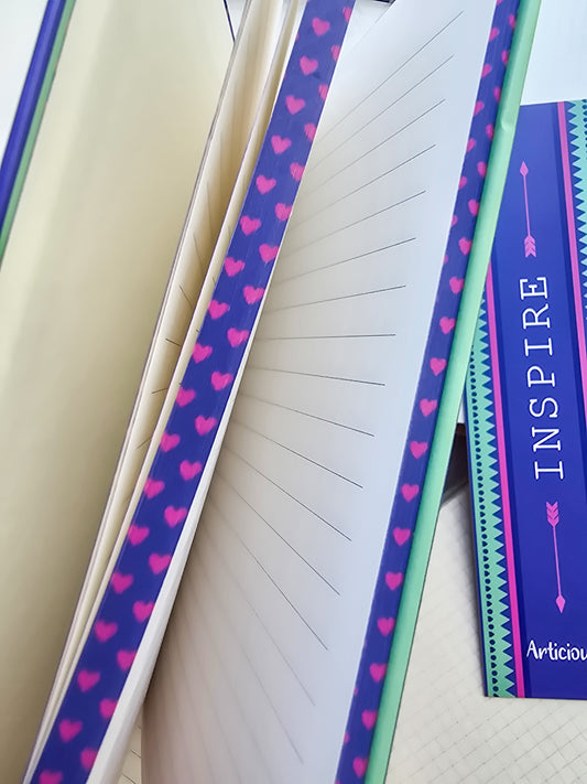 A5 Notebook Journal | Diary with Bookmark 80 gsm Premium Quality Paper | Ruled | Hard Cover | Natural Shade Pages