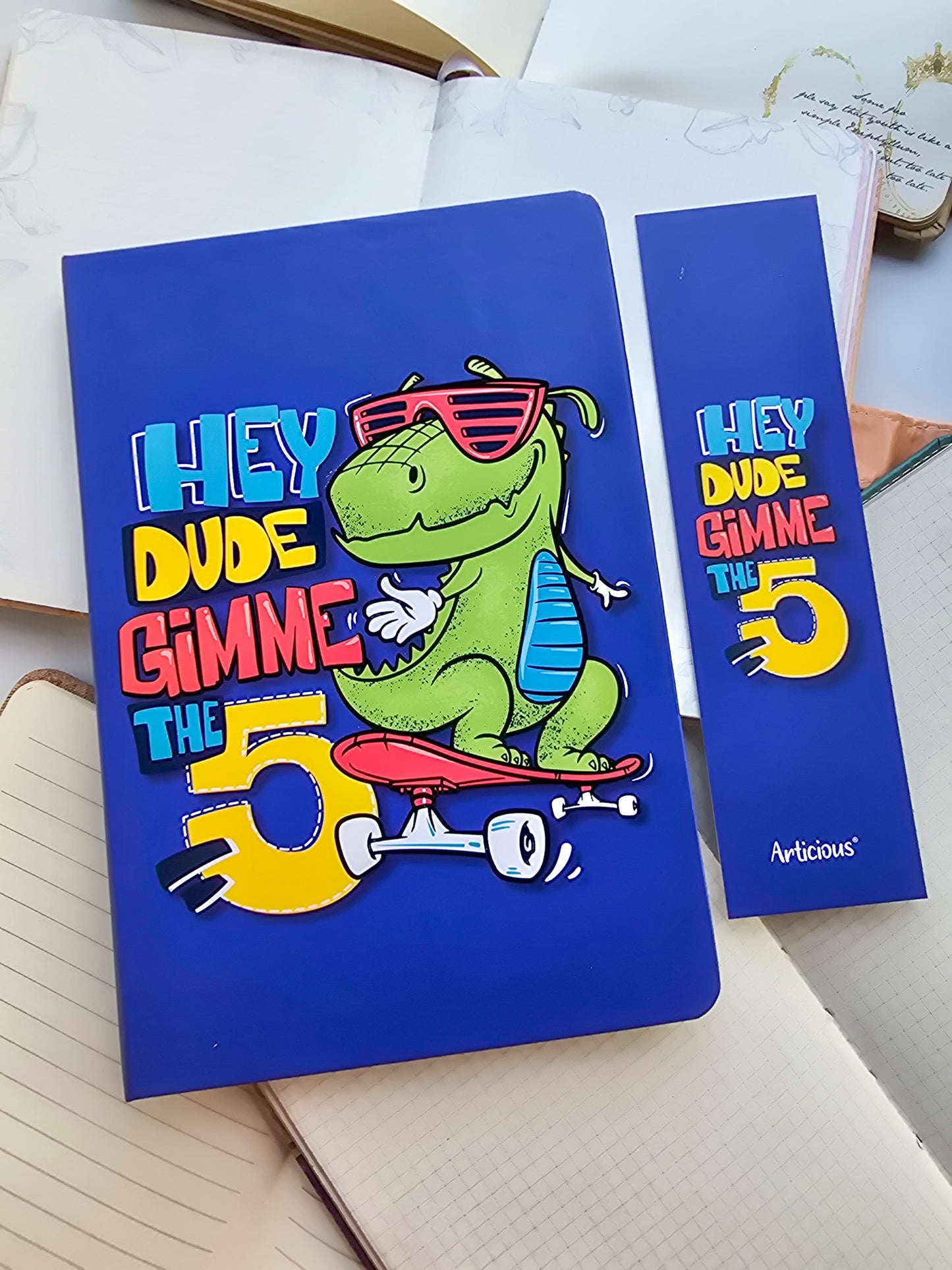 A5 Notebook Journal | Diary with Bookmark 80 gsm Premium Quality Paper | Ruled | Hard Cover | Natural Shade Pages