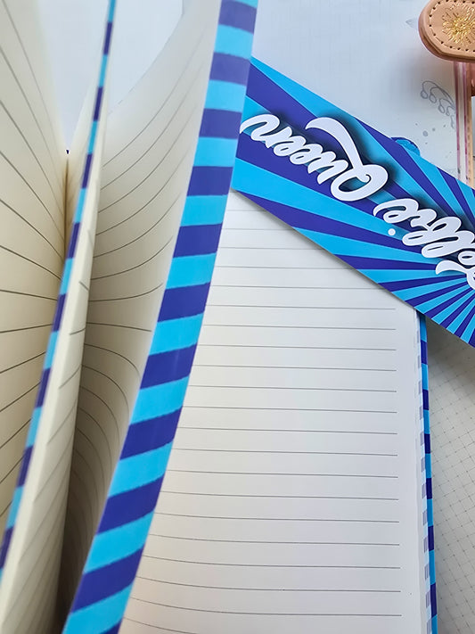 A5 Notebook Journal with Bookmark| 80 gsm Premium Quality Paper | Ruled | Hard Cover | Natural Shade Pages