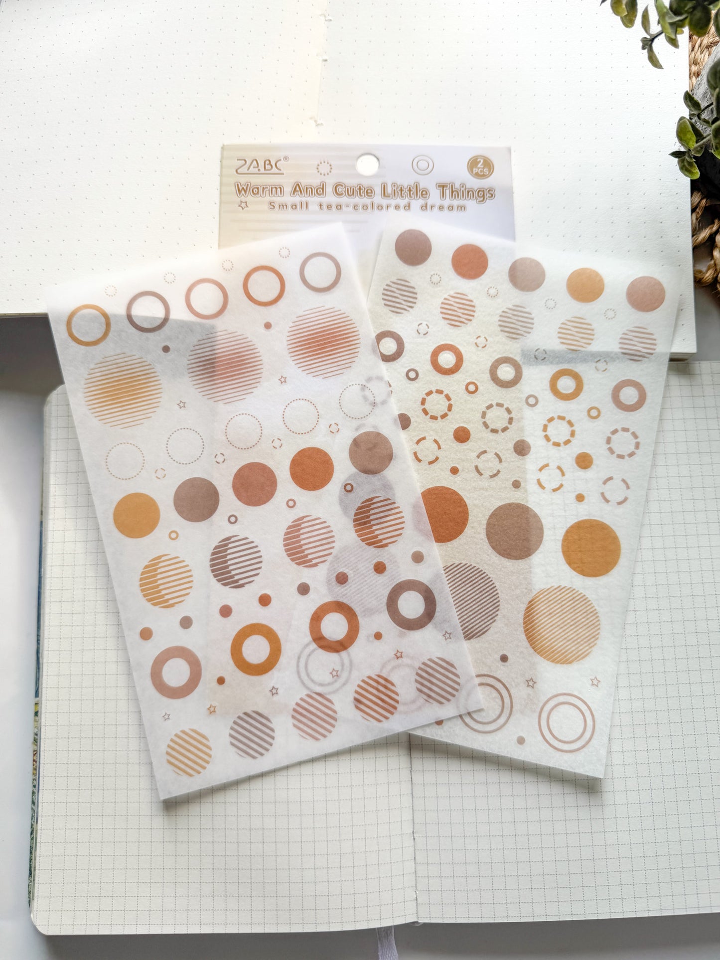 MDYQ605 - Translucent Round Dot stickers | 2 Sheets