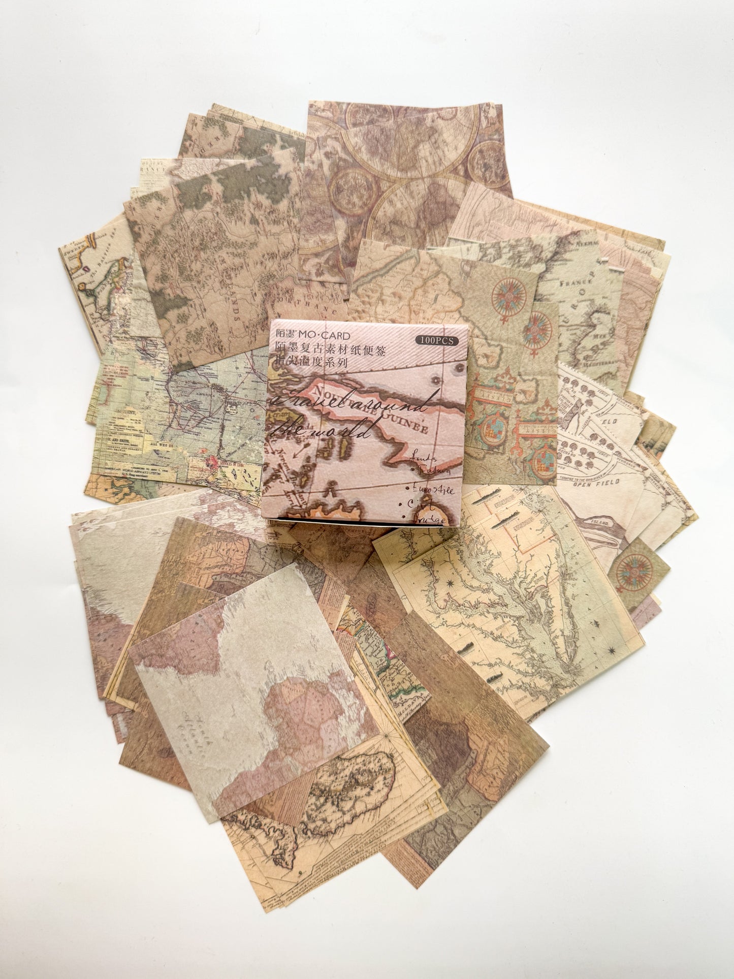 Mmk12E014 Journal Material Paper Map Collection | Paper Pack 100 pcs