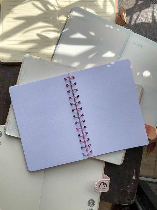 B501-Pink| Kawaii Dairy | Spiral binding |Square Grid Special Notebooks 80 Pages 17.5x12.5 cm |Spriral Cute Kawaii Character Diary