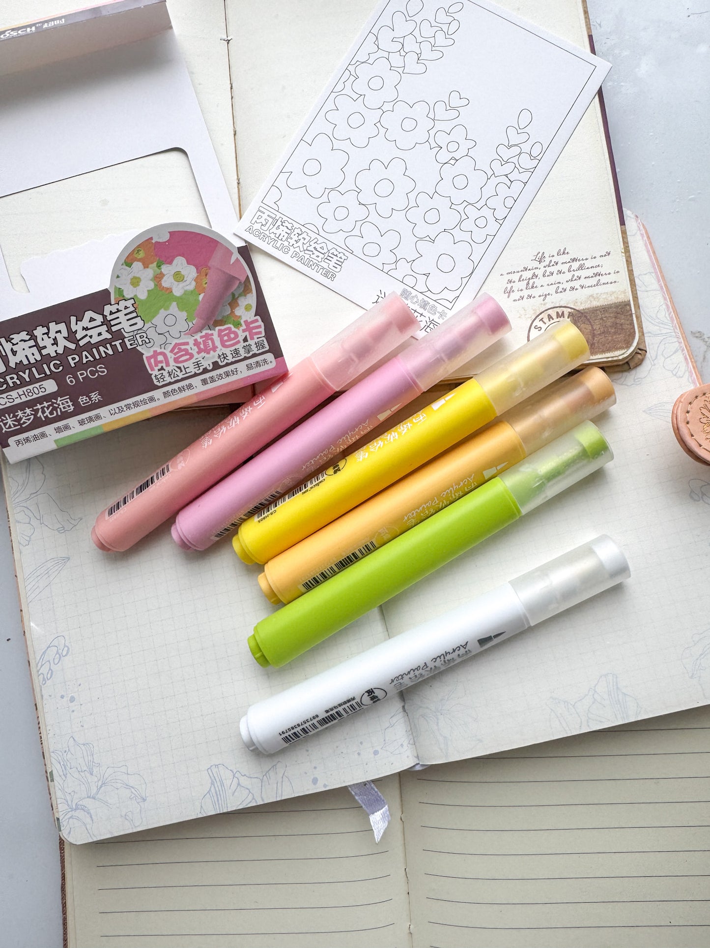 Csh805 Acrylic Painter | 6 pcs | Brush Pen