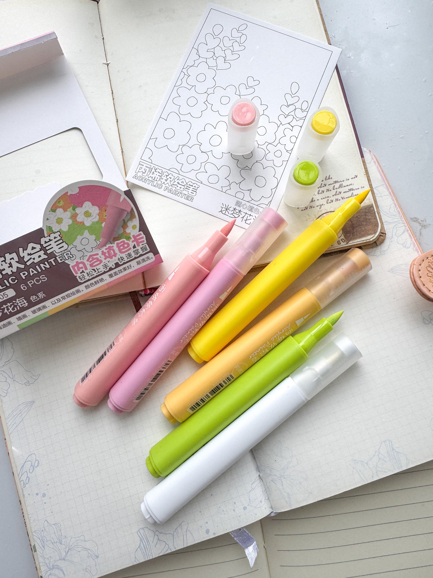 Csh805 Acrylic Painter | 6 pcs | Brush Pen