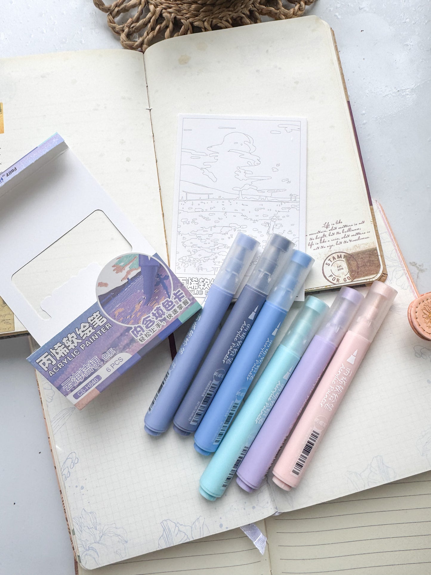 Csh846 Acrylic Painter | 6 pcs | Brush Pen