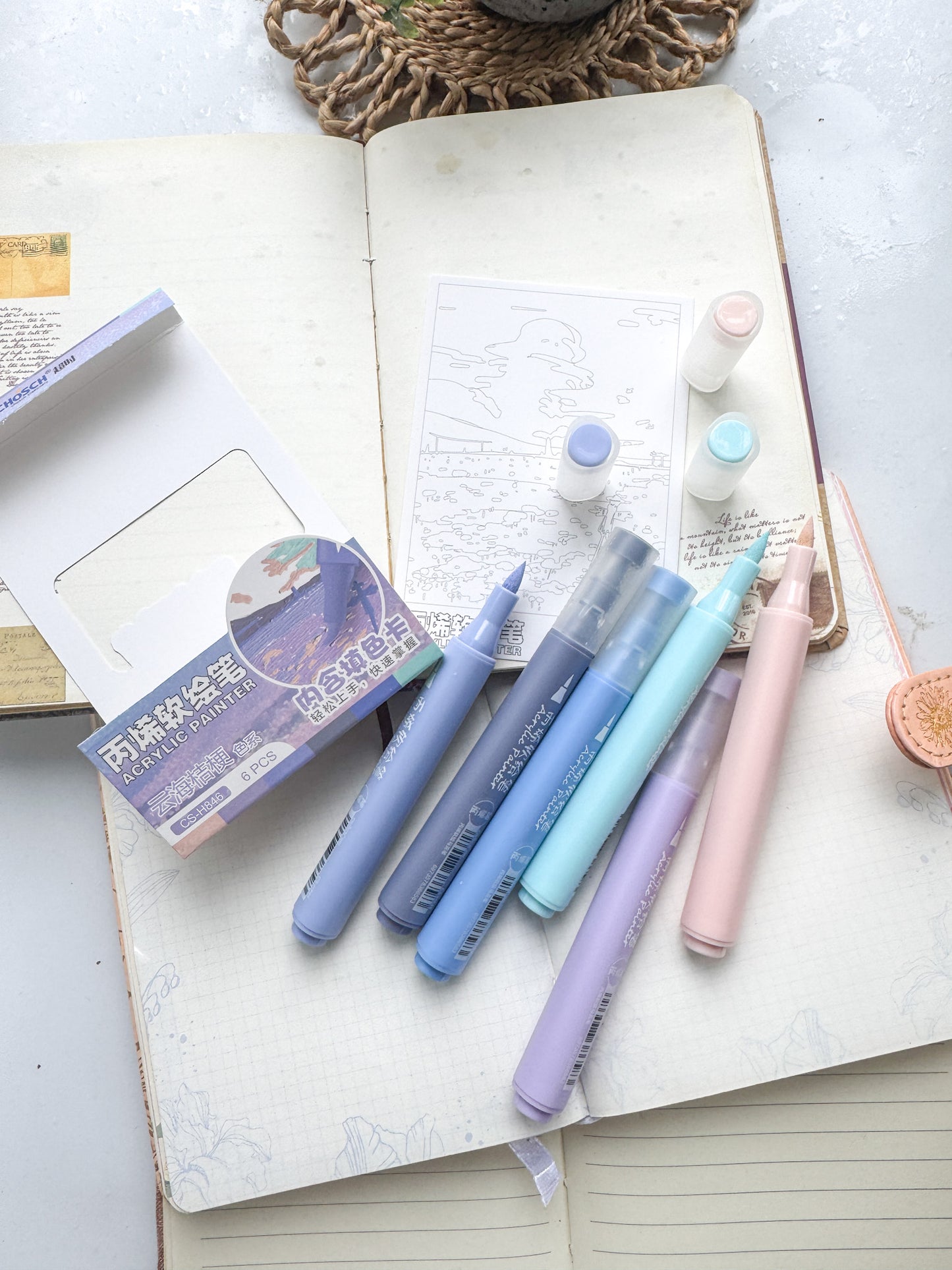 Csh846 Acrylic Painter | 6 pcs | Brush Pen