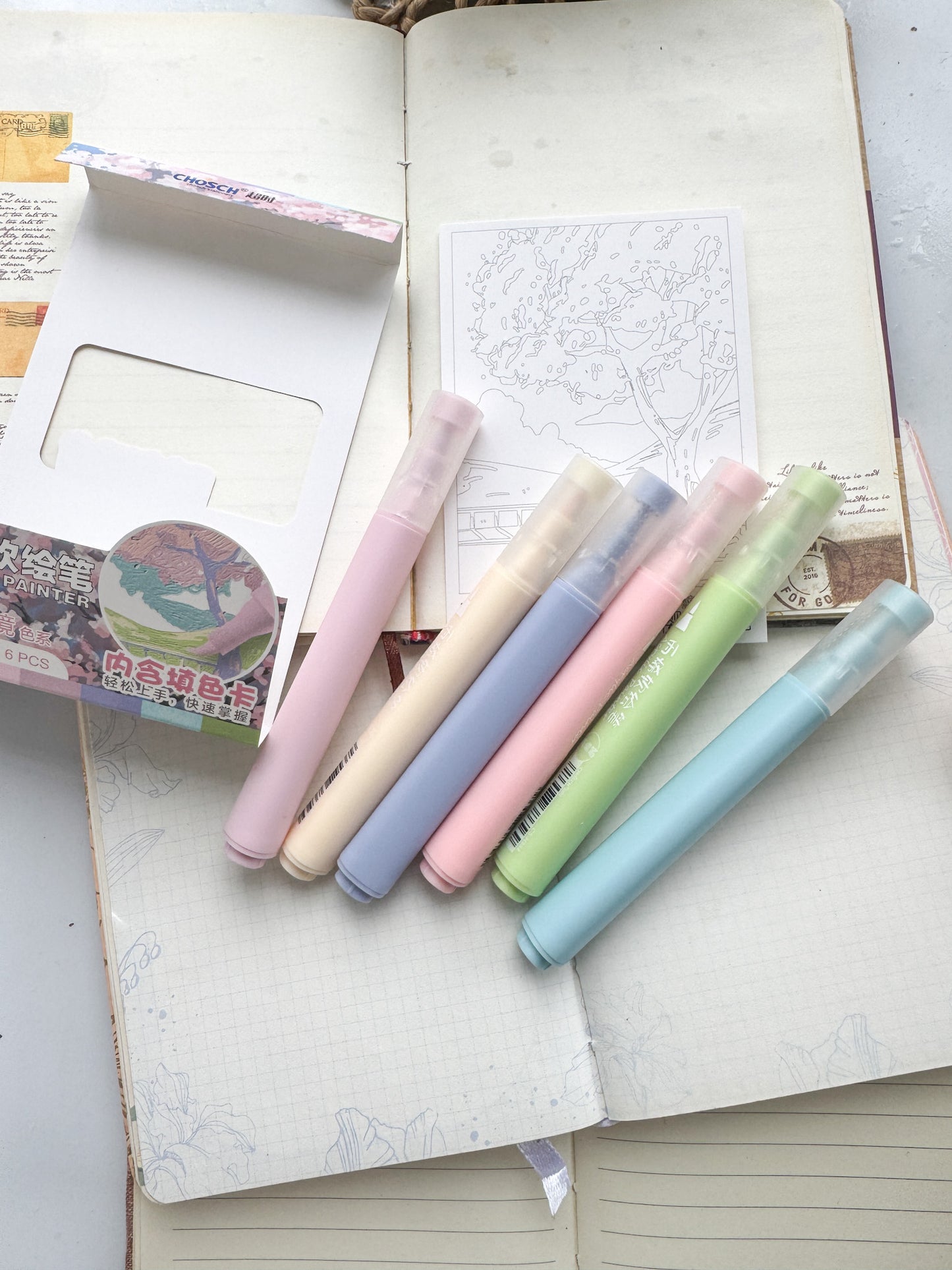 Csh844 Acrylic Painter | 6 pcs | Brush Pen