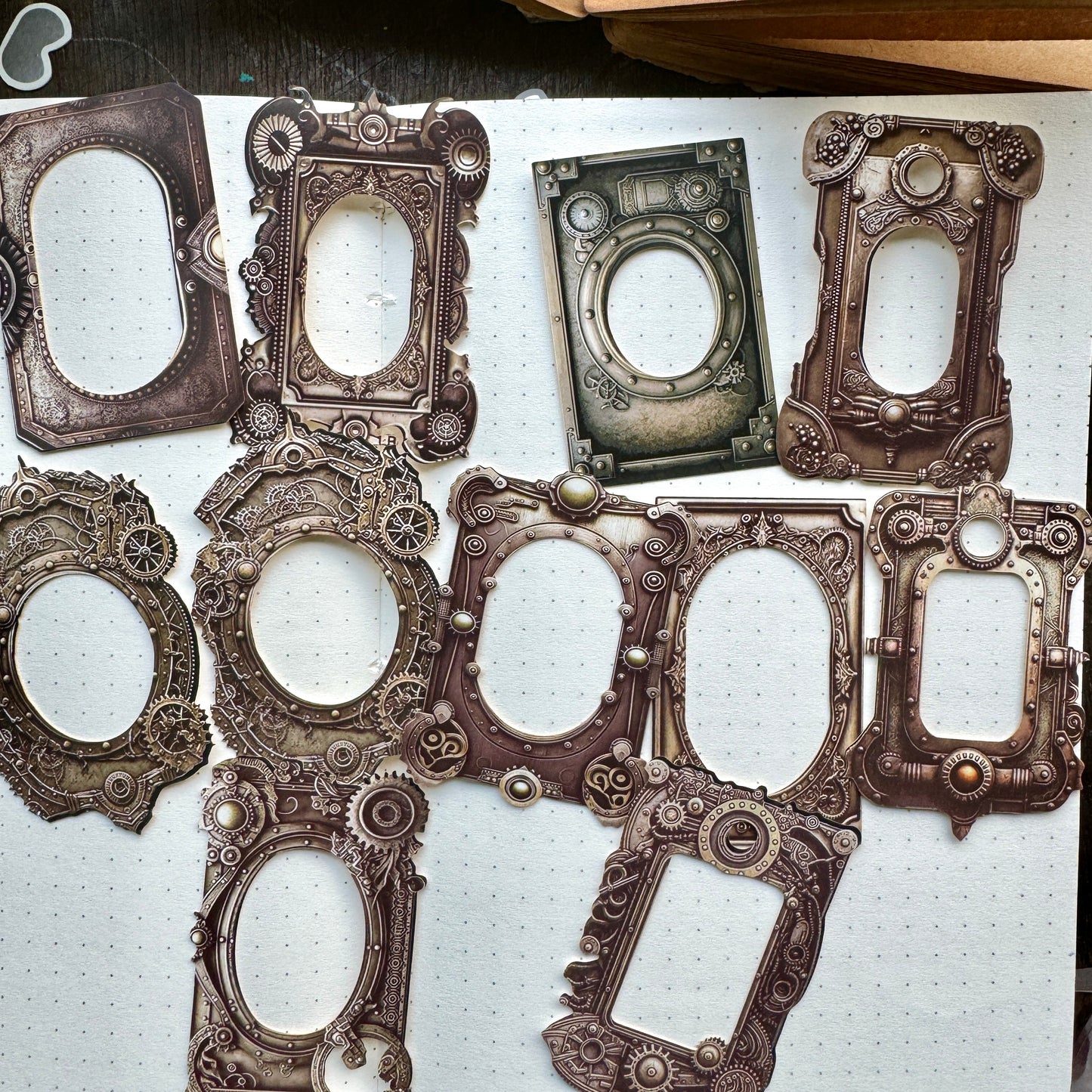 Mg022-0613 The Mechanical Age Frame Deco Sticker 10Pc