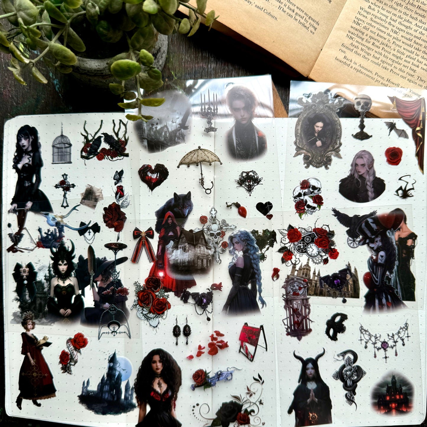 Atltb - 404 PET Journal Pet Sticker goth - 6 sheets