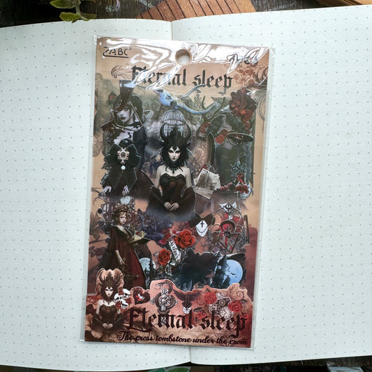 Atltb - 404 PET Journal Pet Sticker goth - 6 sheets