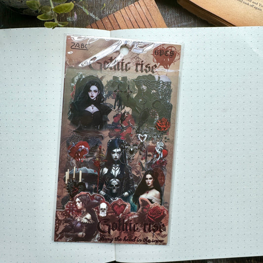 Atltb - 401 PET Journal pet Sticker goth - 6 sheets