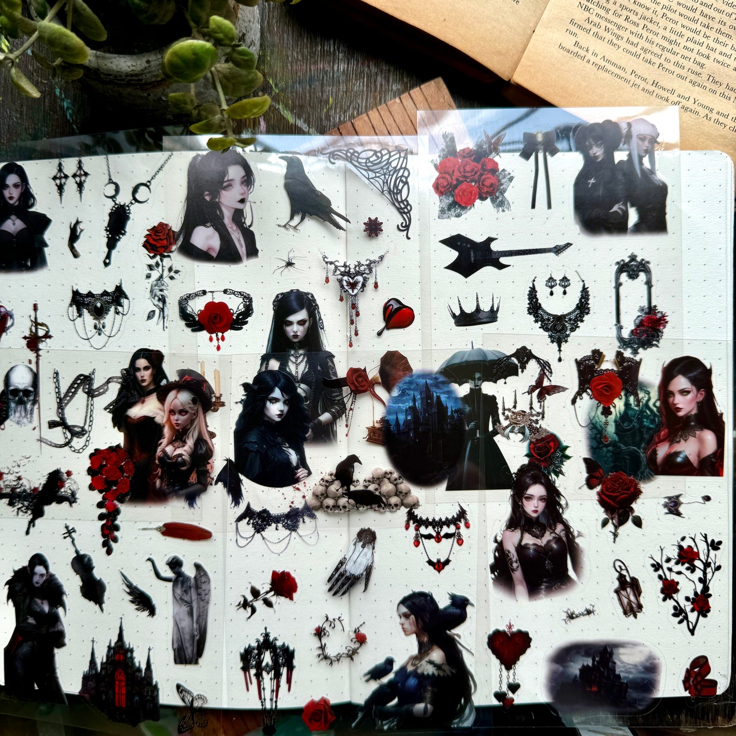 Atltb - 401 PET Journal pet Sticker goth - 6 sheets
