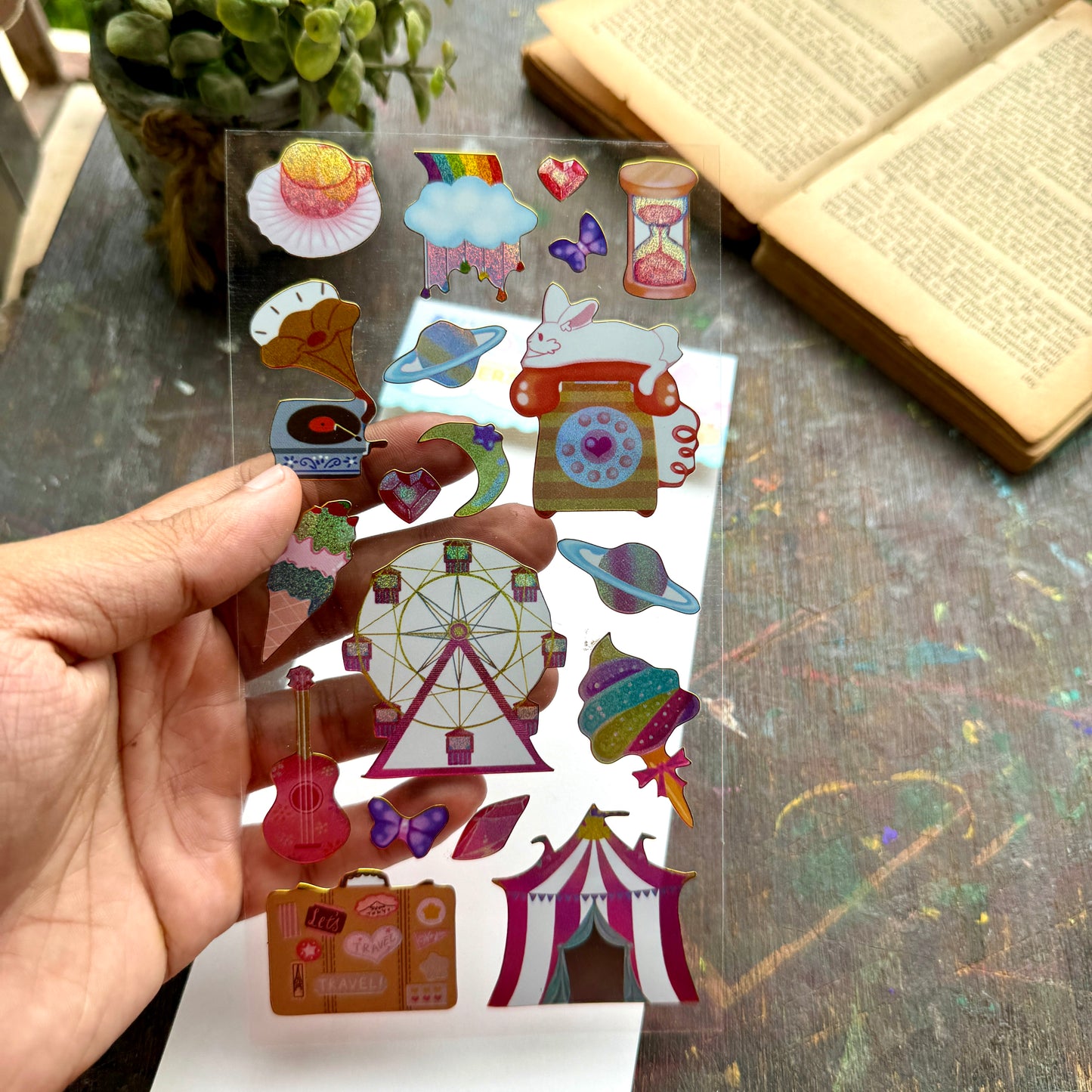 #4 Kawaii glitter sticker | Cute Stickes