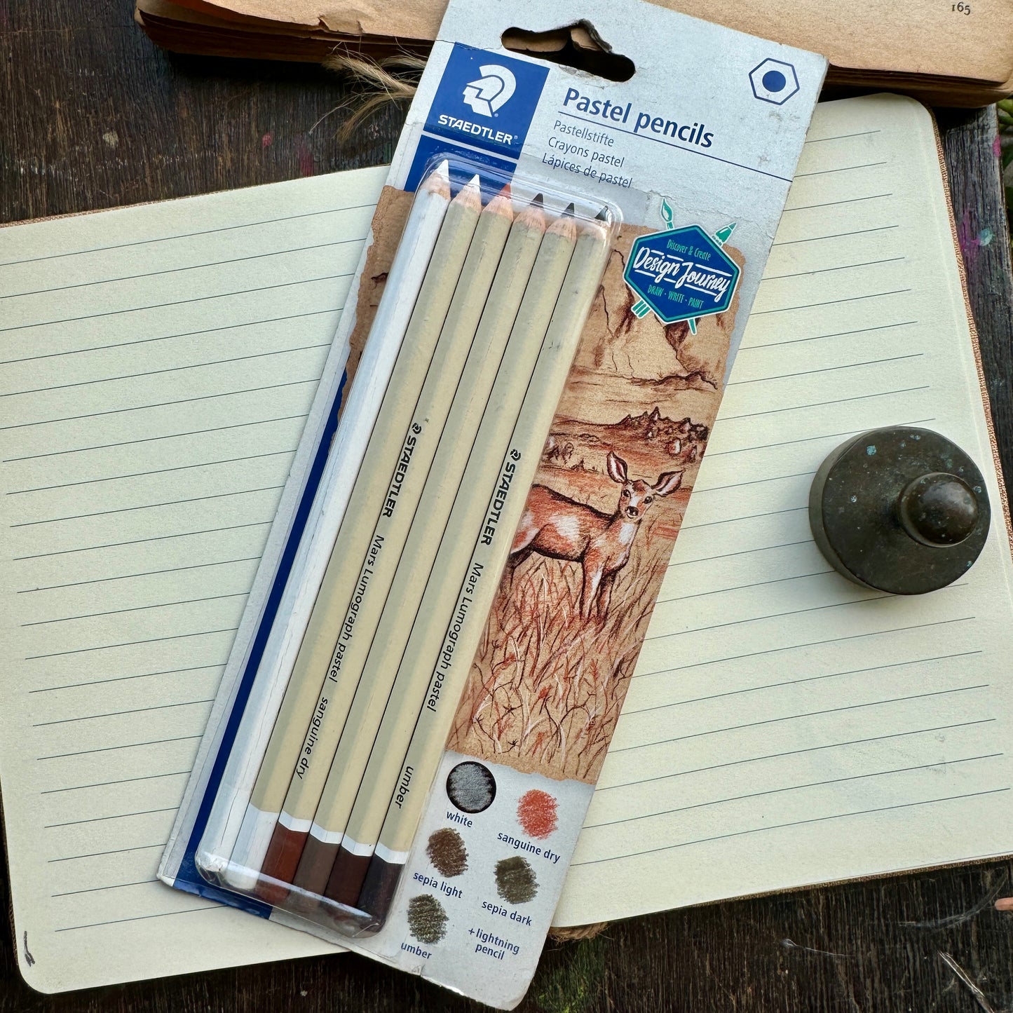 Staedtler Pastel pencils Brown | set of 6 | Best for Sketch
