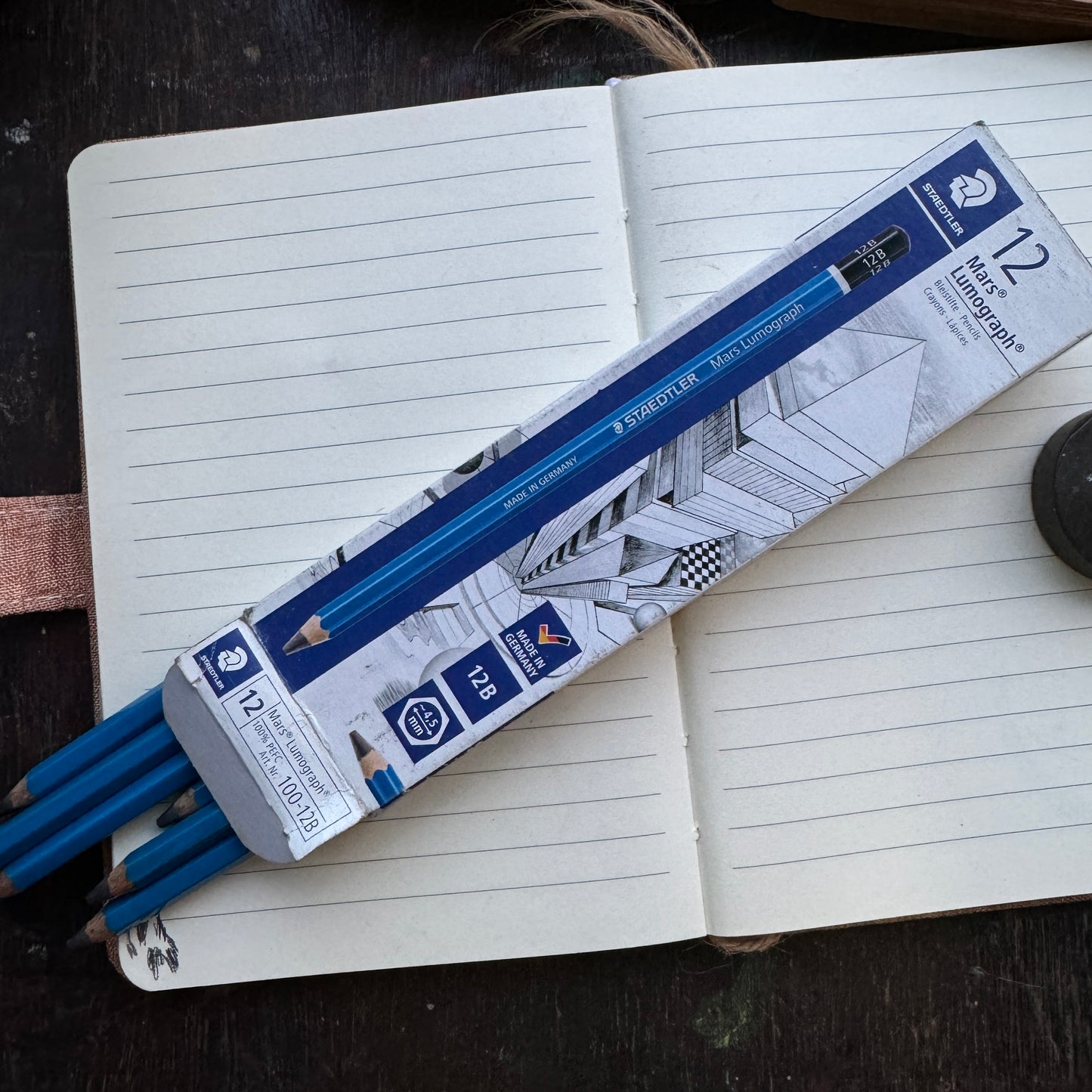 1 pc Staedtler Mars Lumograph pencils black 12B Sketch material