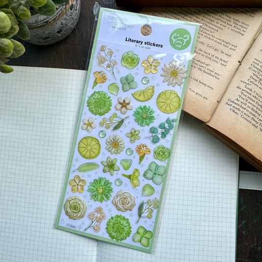 YTEA 83 Little Fresh Crystal Sticker 3d foiled | 1 sheet | Lunar