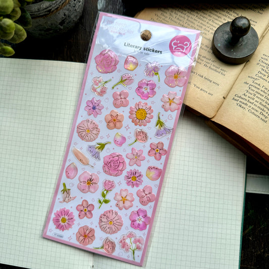 YTEA 80 Little Fresh Crystal Sticker 3d foiled | 1 sheet | Lunar