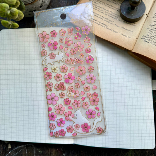 YTHK173 Little Fairy Tale 3d foiled Pink Stickers| 1 sheet