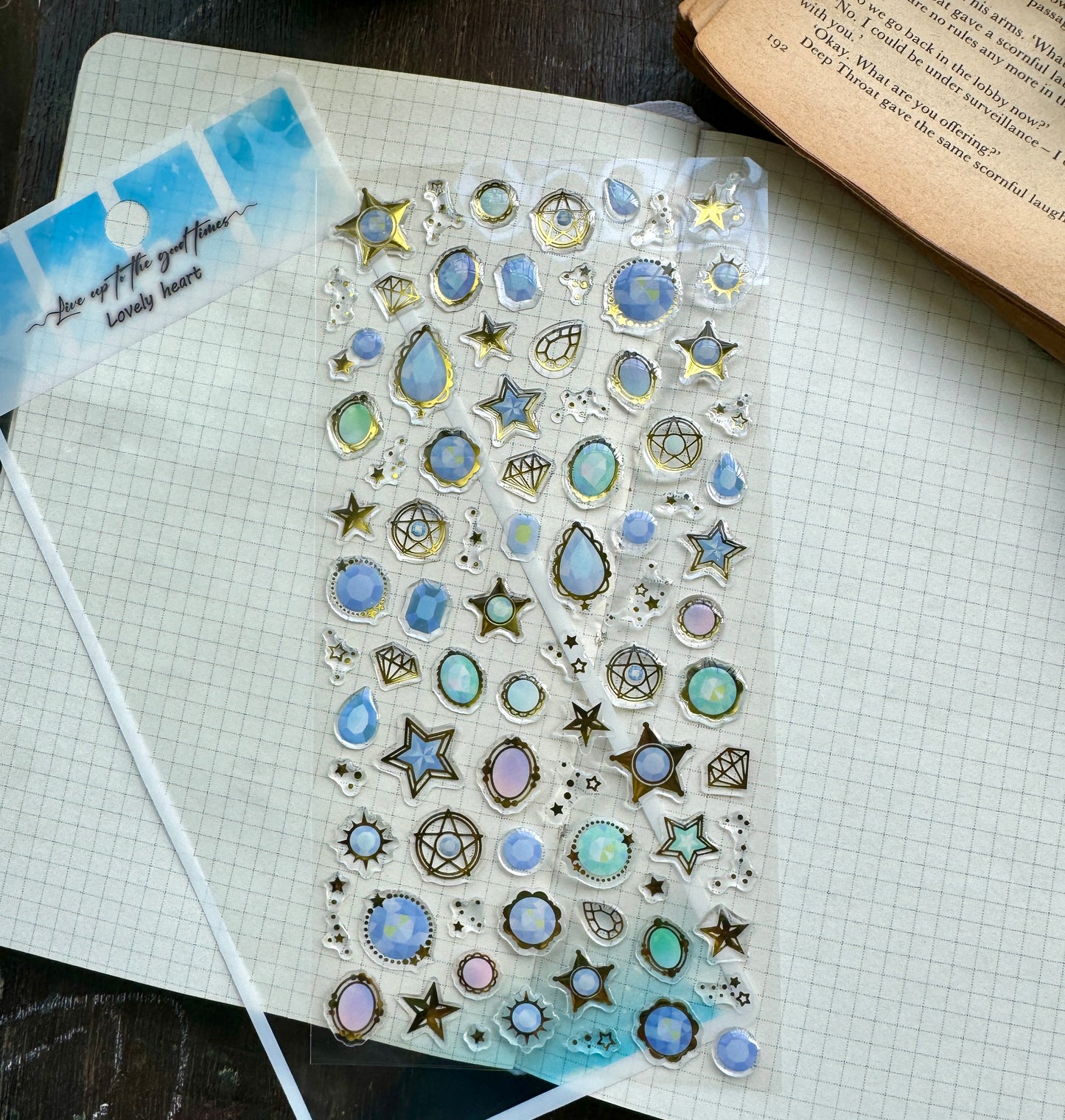 YTAS105 Lovely Heart 3d Foiled Sticker | 1 sheet