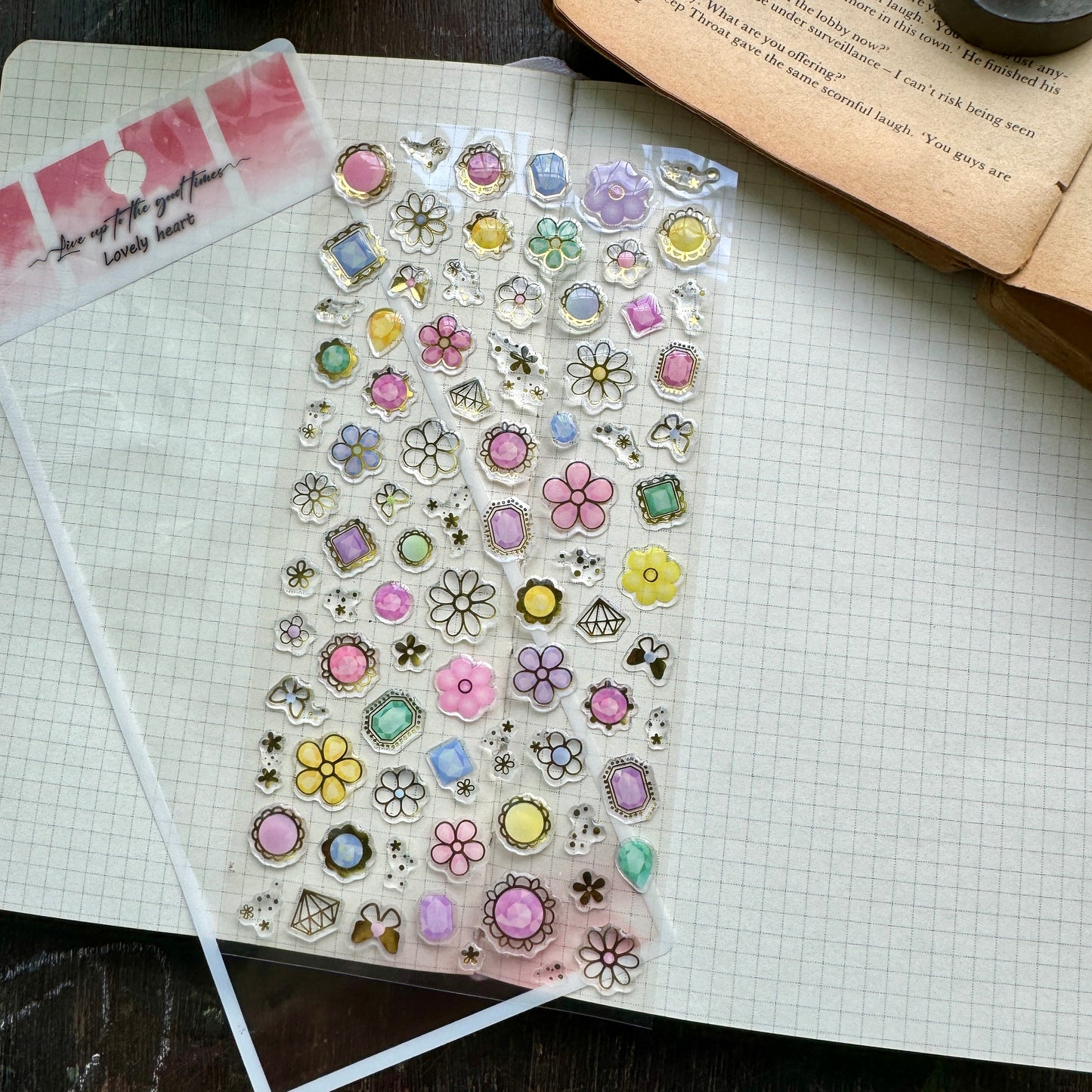 YTAS102 Lovely Heart 3d Foiled Sticker | 1 sheet