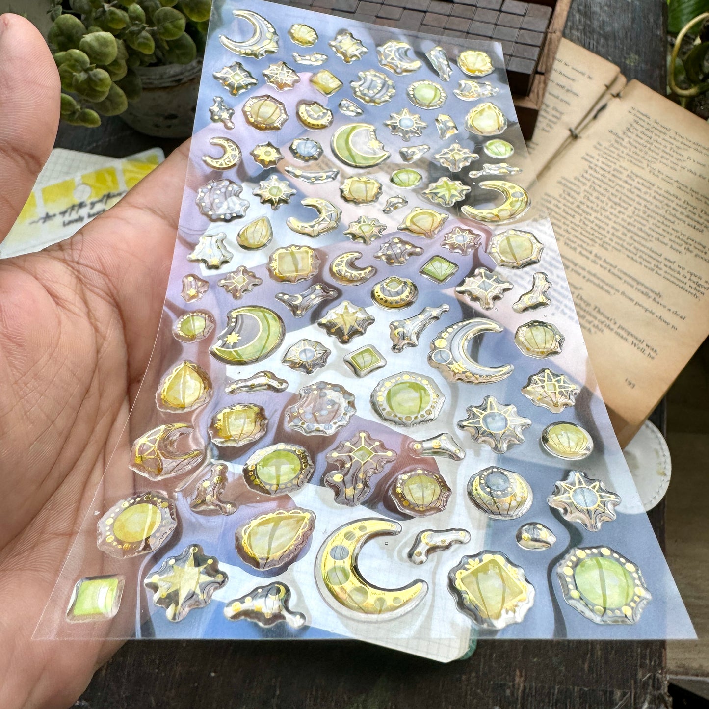 YTAS106 Lovely Heart 3d Foiled Sticker | 1 sheetg