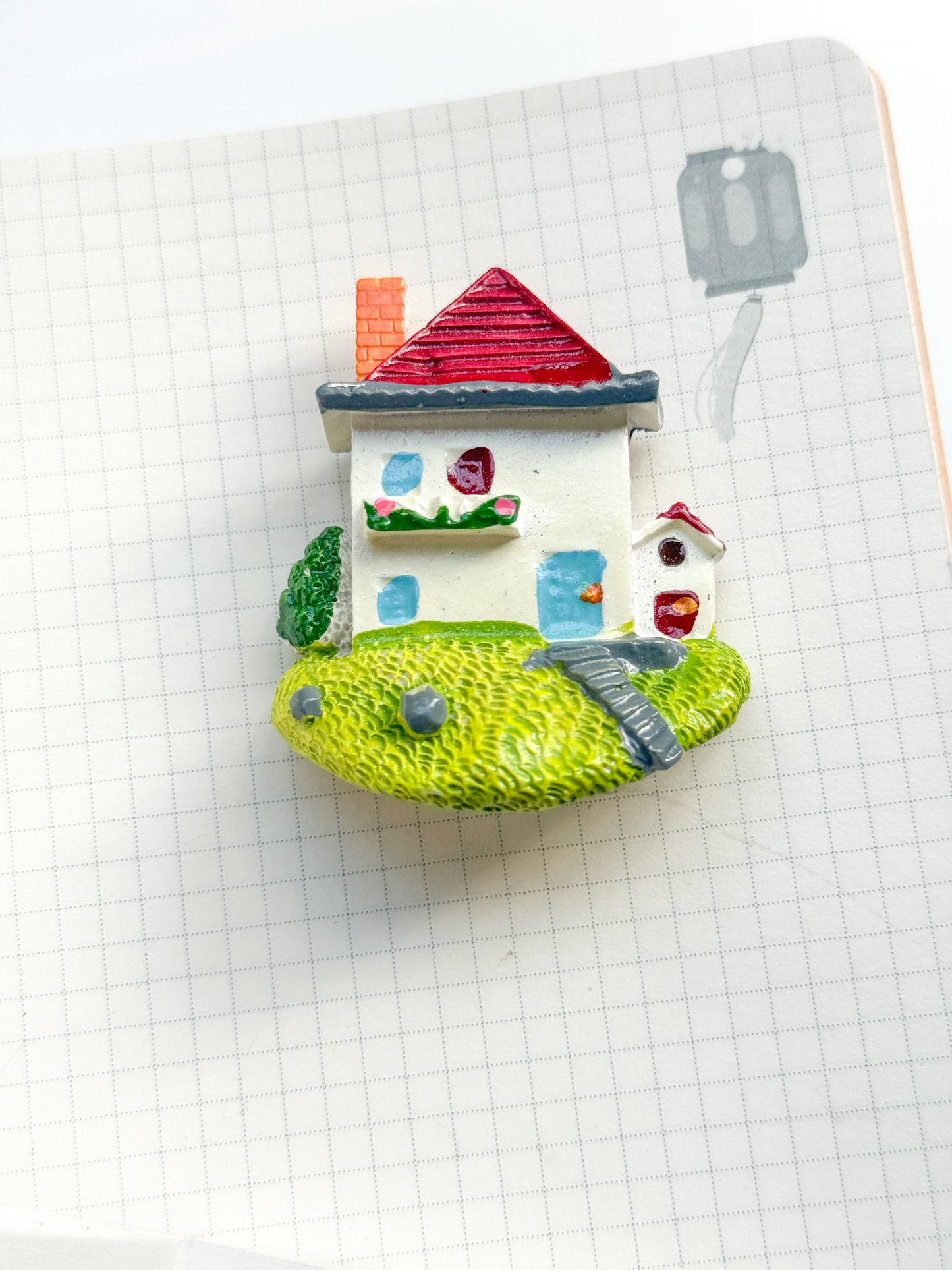 Miniature Homes Ceramic Models With Fridge Magnet Back #2