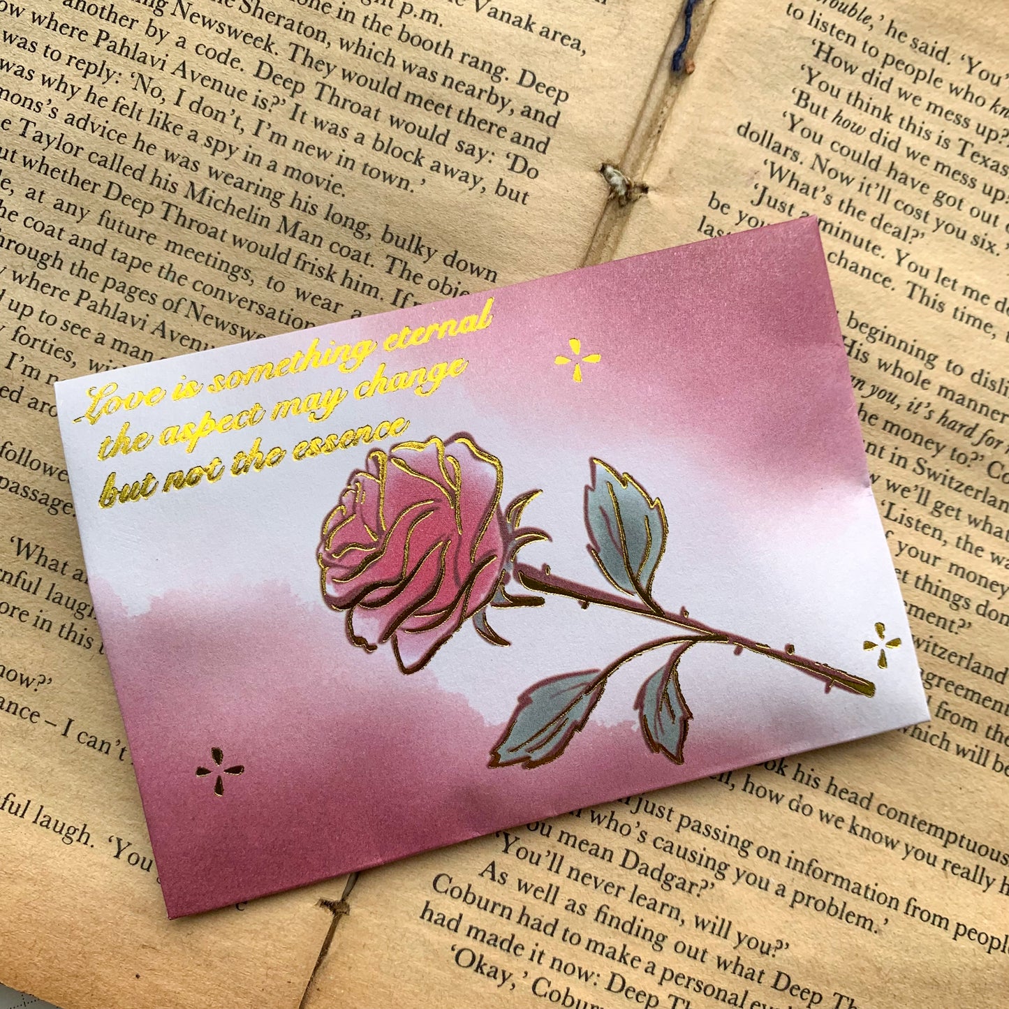 KQ0522Ritw Lost Rose Paper Sticker Foiled | 20 design / 40 pic