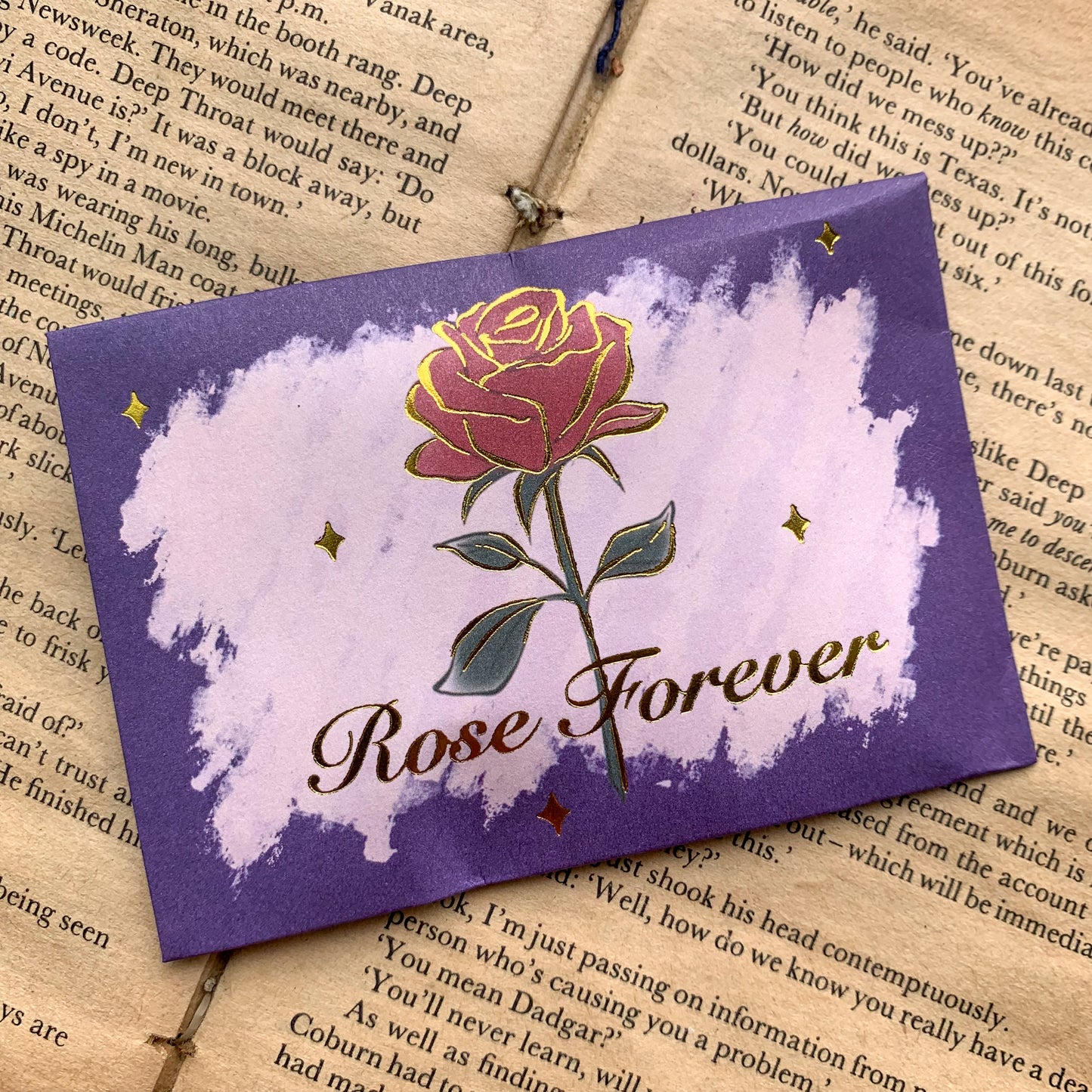 KQ0523Rw Lost Rose Paper Sticker Foiled | 20 design / 40 pic