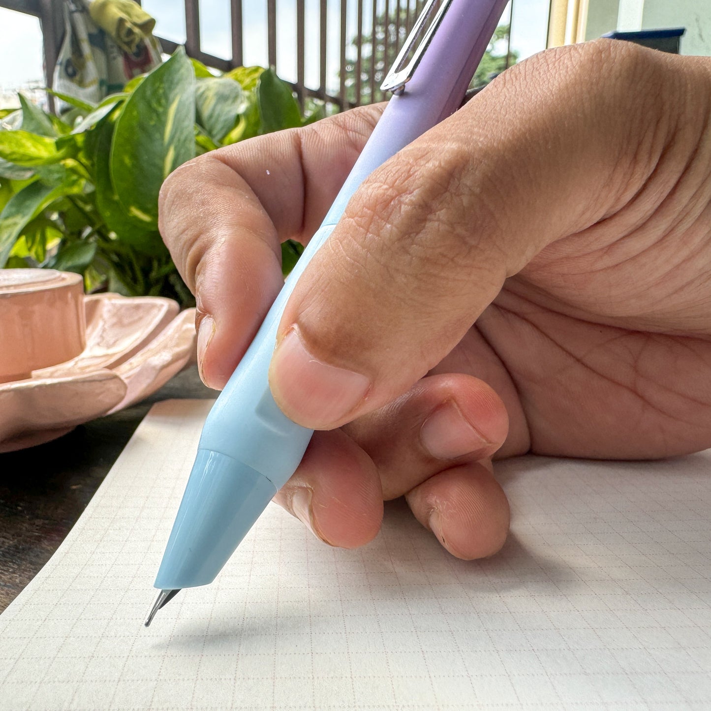 KBX6242na | Pinteresty Click Fountain pen 2 pen set Nabula Aurora | Blue Ink | Refillable 6 free cartridges & 1 Nib Polish