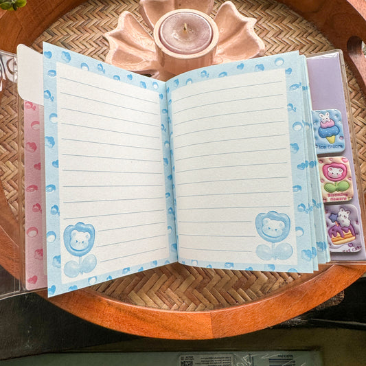 Kawaii Mini Notebook Cute collection 1600-4 d |Yellow  Notebook A6 | Diary 11.5cm x 12.5 cm