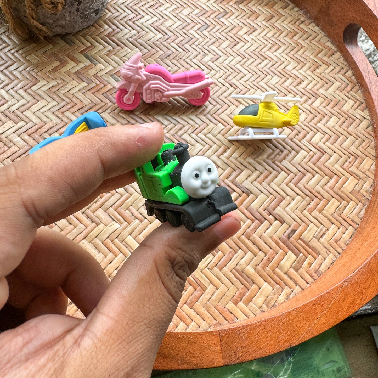 Fancy Erasers Train, Helicopter, Bike, Skateboard set of 4 | Random colour