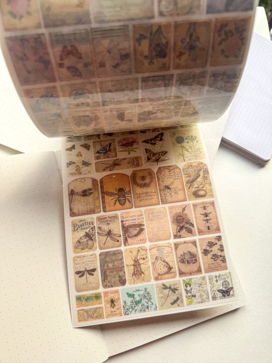 Sqhjb402 Flower Field Dancer Stamp Deco Sticker Book | 24 pages