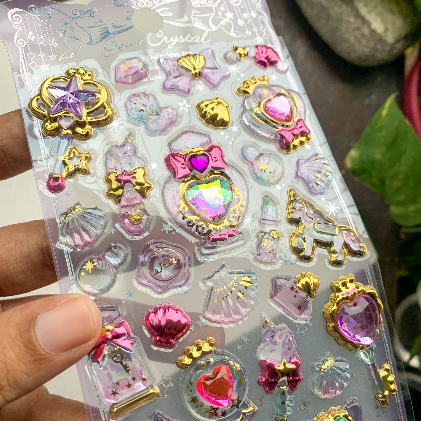 SLASD01 Heart Puffy Sticker 3d Jewellery Sticker | 1 sheet