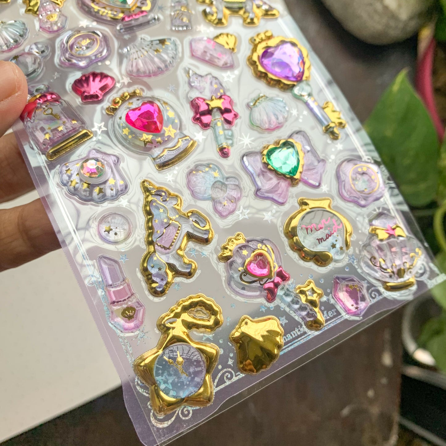 SLASD01 Heart Puffy Sticker 3d Jewellery Sticker | 1 sheet