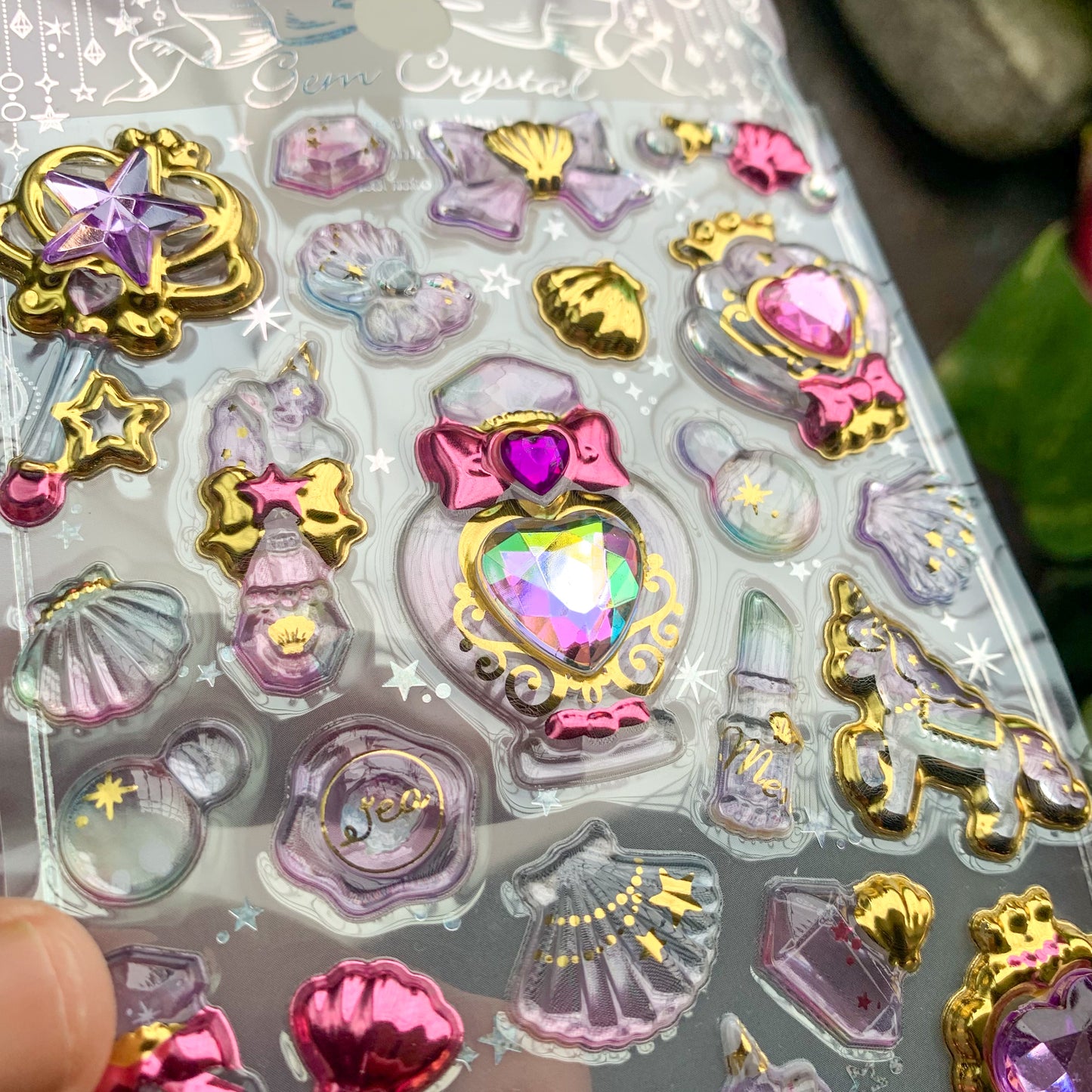 SLASD01 Heart Puffy Sticker 3d Jewellery Sticker | 1 sheet
