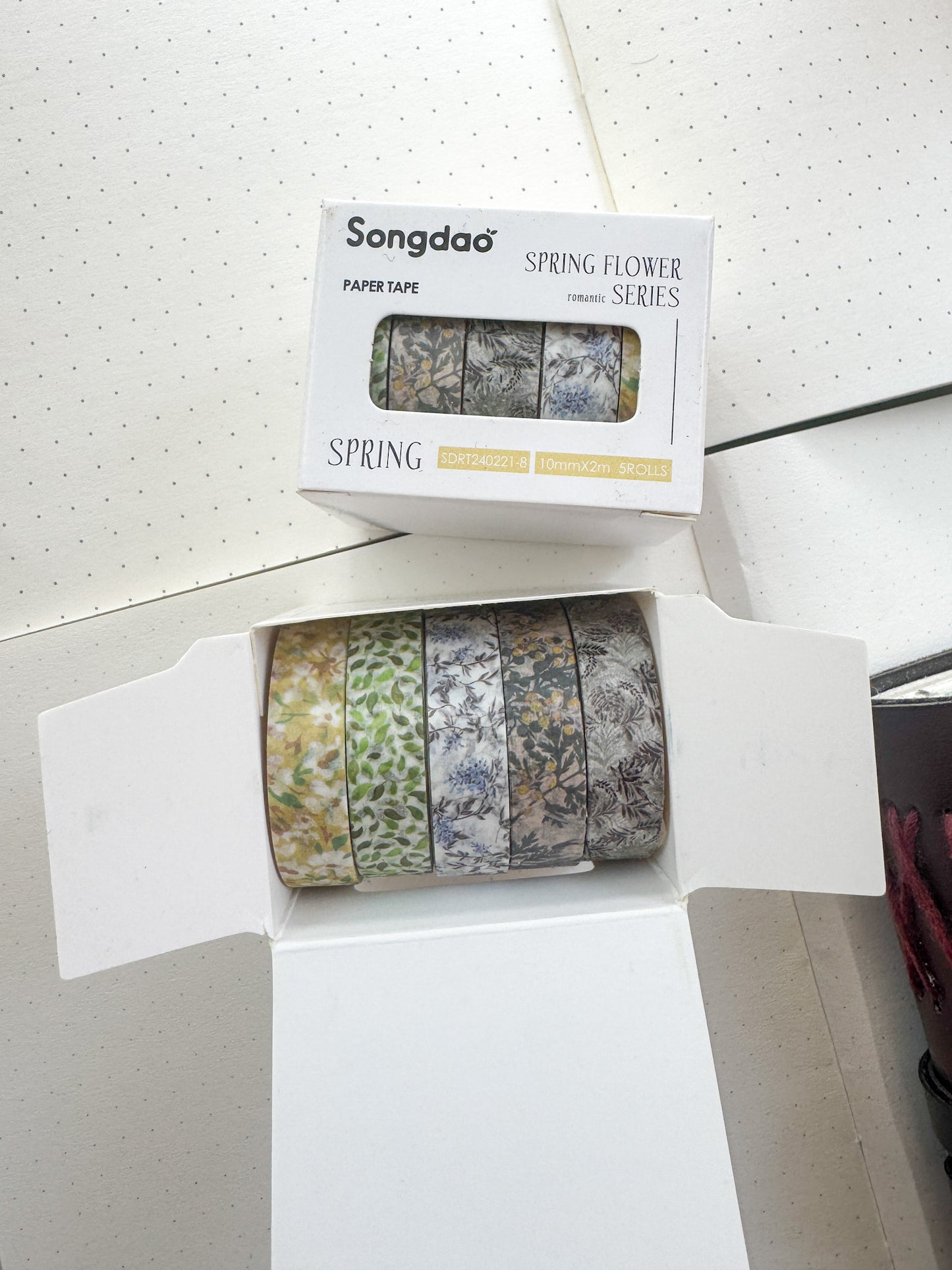 Sdrt240221-8 Spring Flower Series Washi Tape Set Paper Tape| 1cm* 2m set of 5