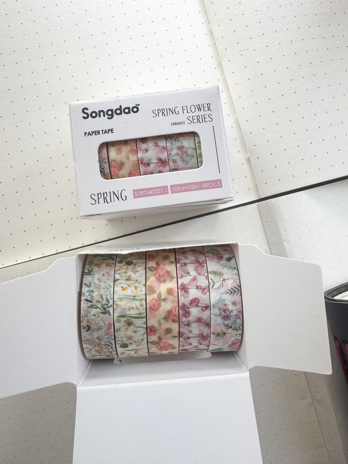 Sdrt240221-1 Spring Flower Series Washi Tape Set Paper Tape| 1cm* 2m set of 5