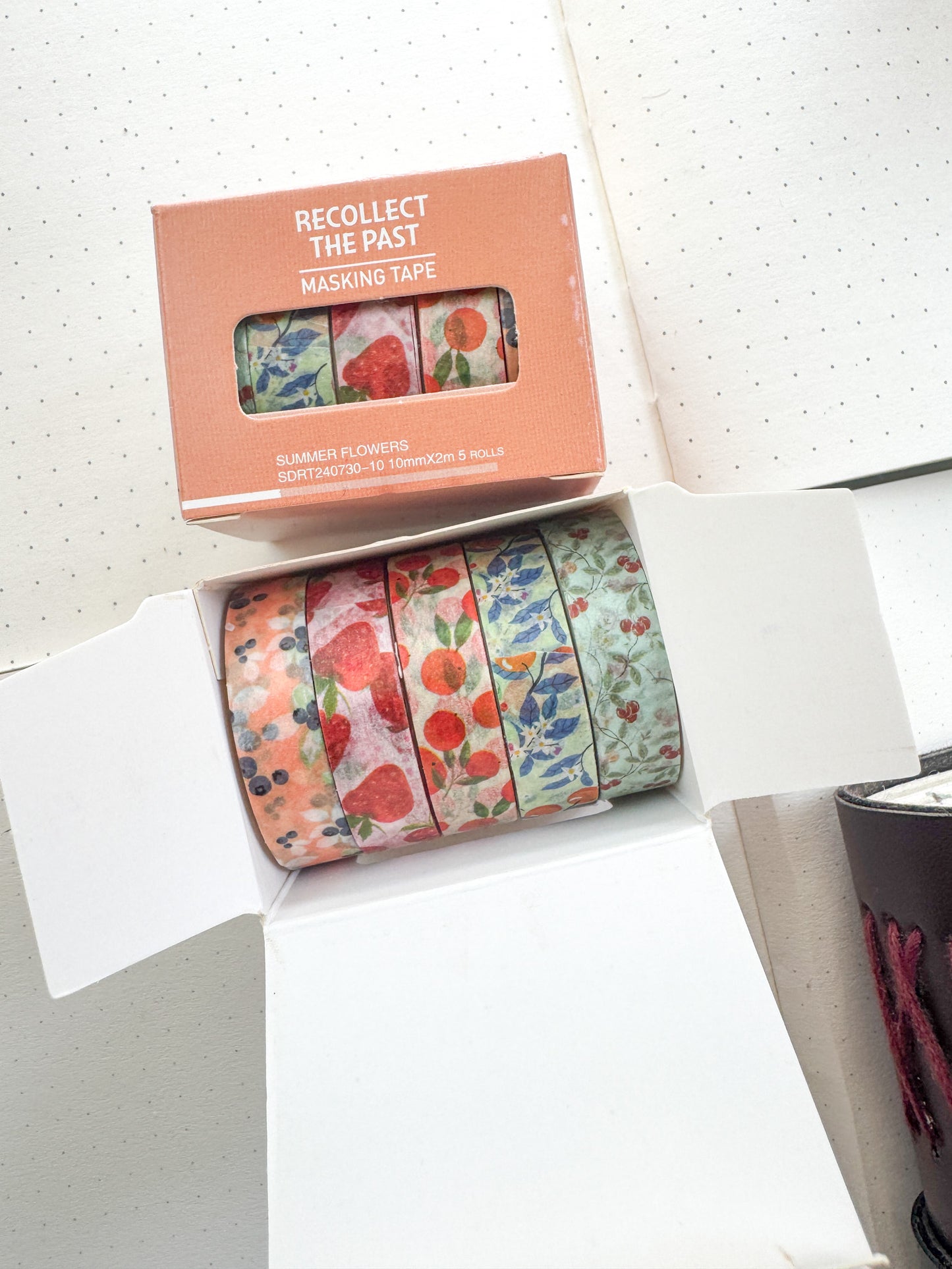 Sdrt240730-10 Summer Flower Series Washi Tape Set Paper Tape| 1cm* 2m set of 5