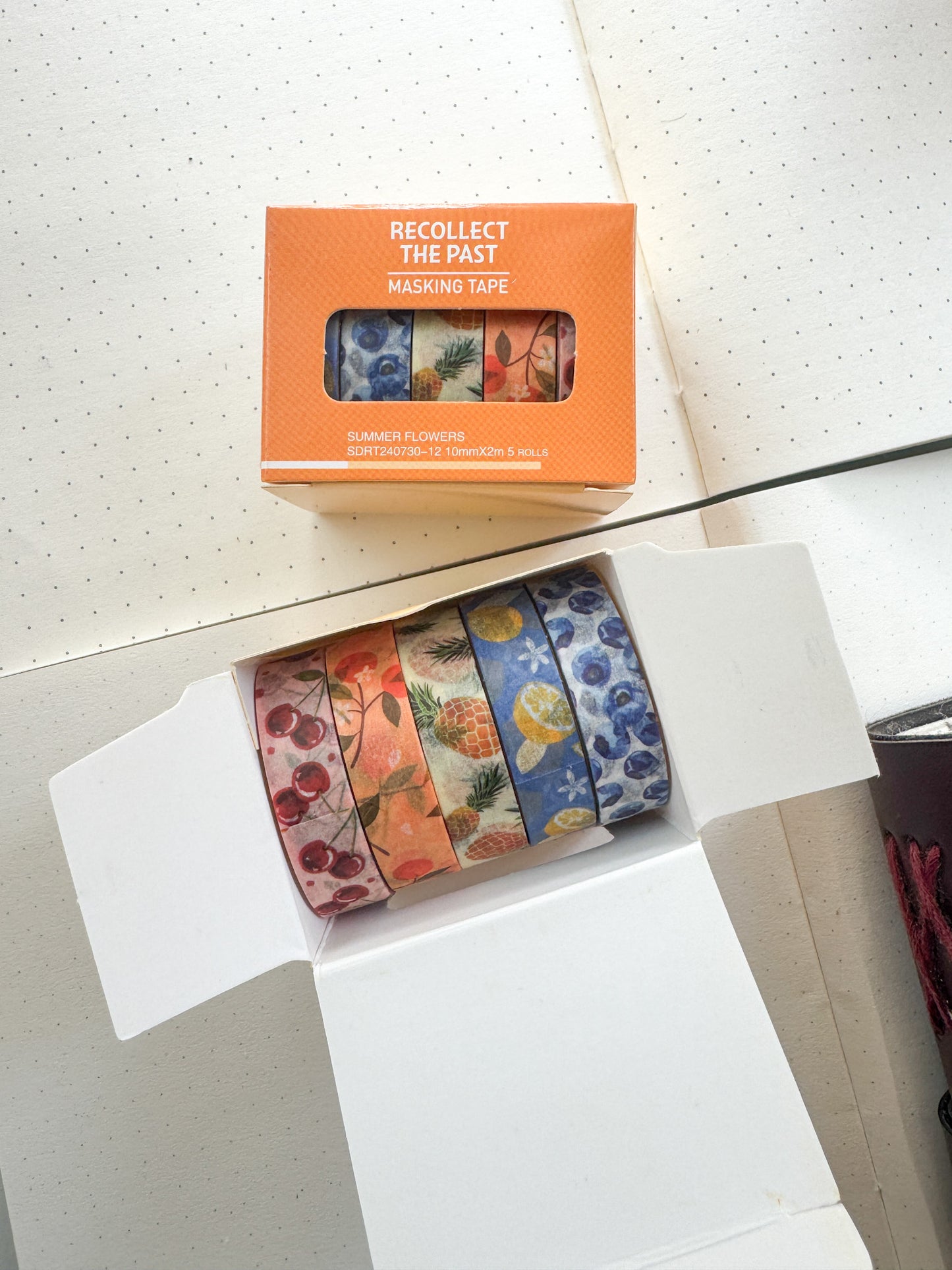 Sdrt240730-12 Summer Flower Series Washi Tape Set Paper Tape| 1cm* 2m set of 5