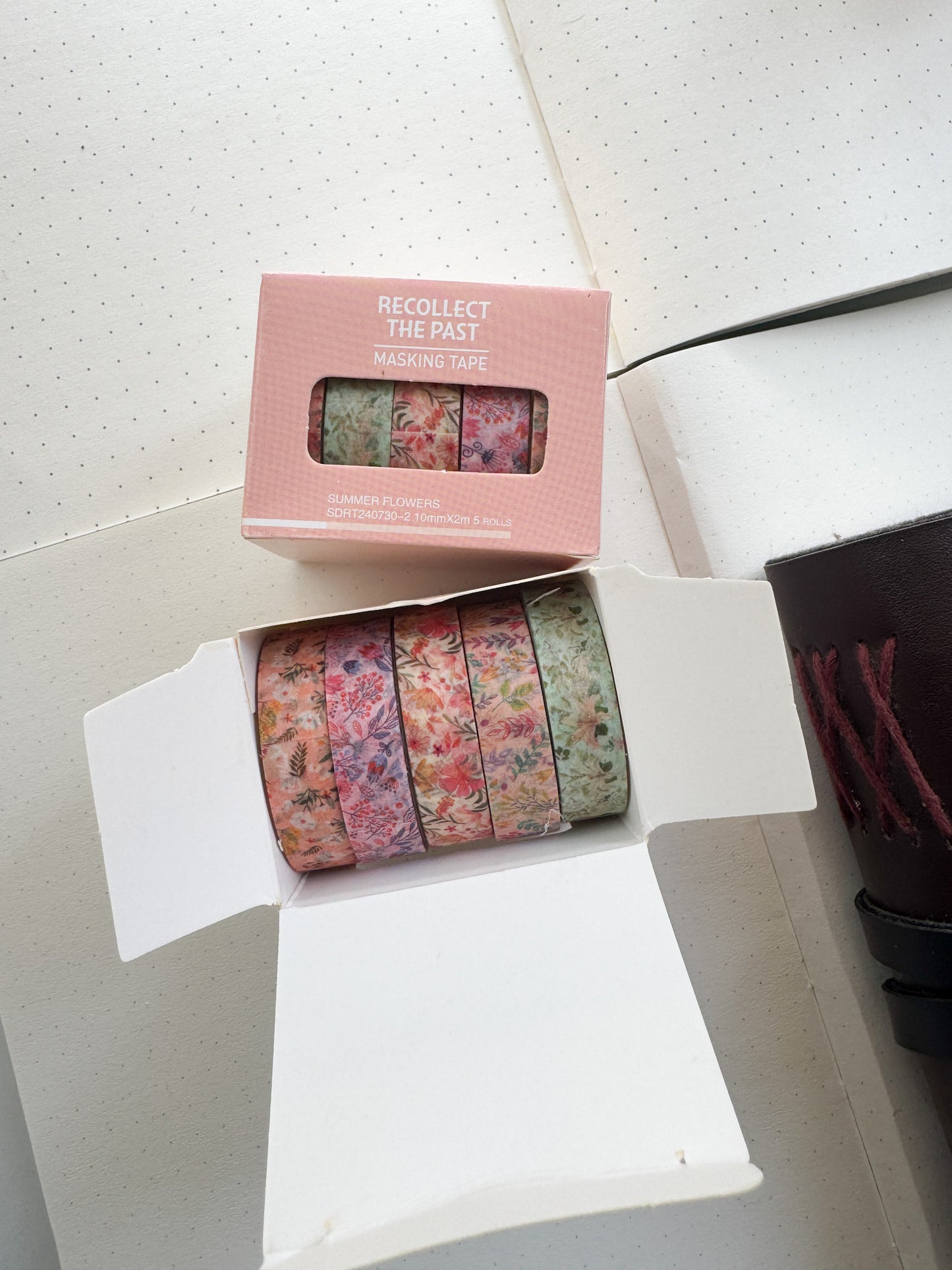 Sdrt240730-2 Summer Flower Series Washi Tape Set Paper Tape| 1cm* 2m set of 5