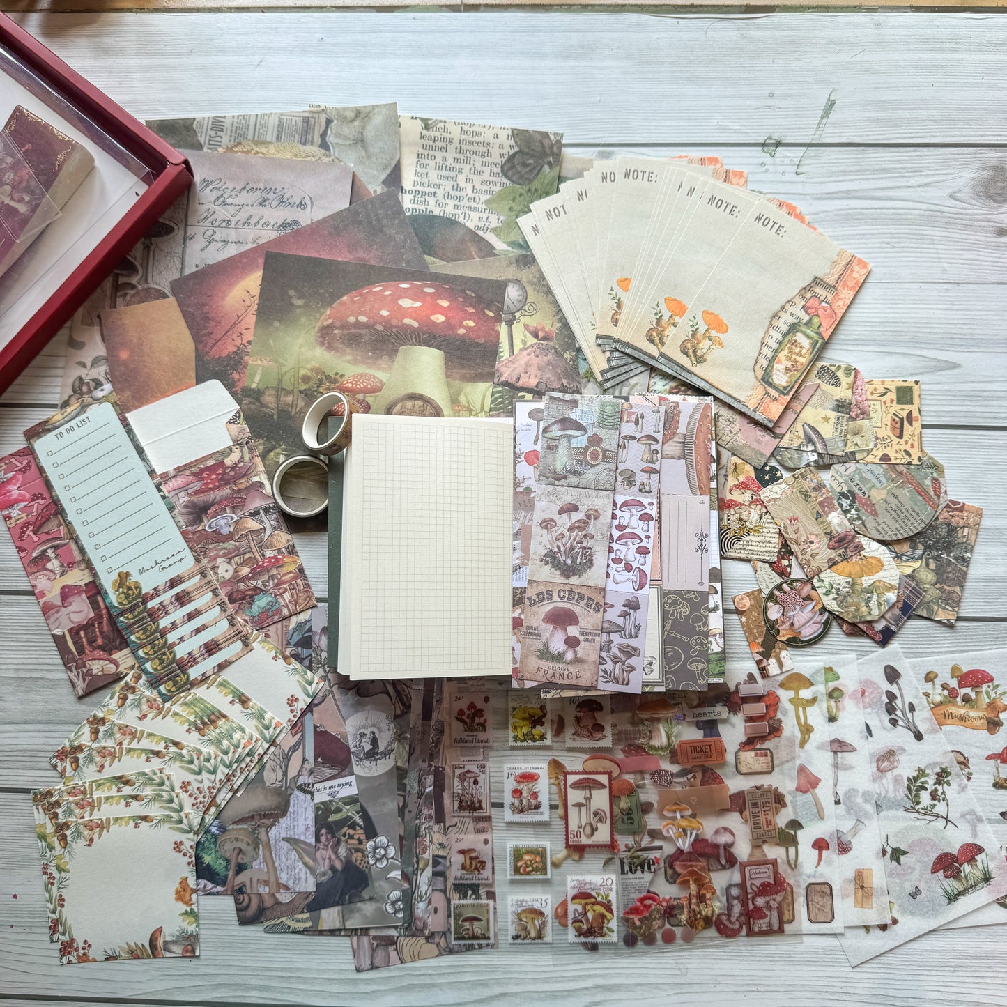 Journal Kit with Notebook| Journal Paper, Square Grid Journal, Stickers Combo KQ22521