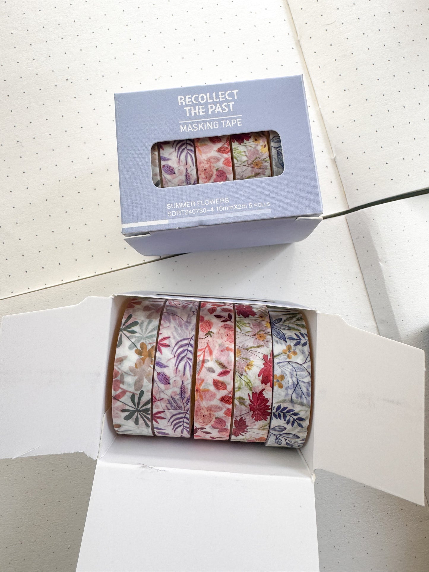 Sdrt240730-4 Summer Flower Series Washi Tape Set Paper Tape| 1cm* 2m set of 5