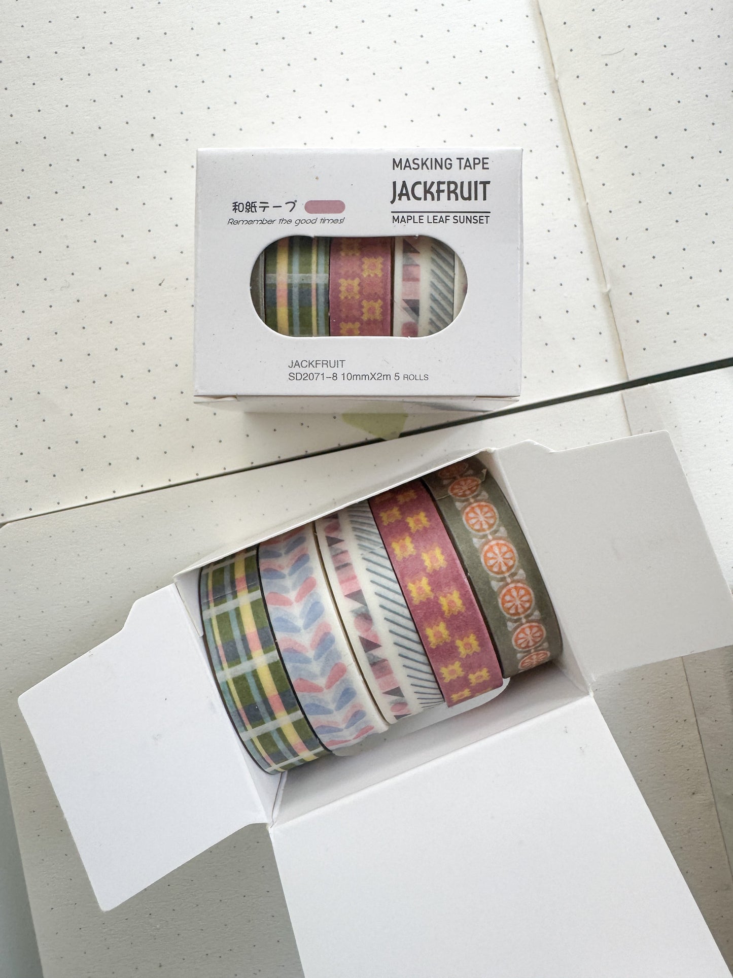 Sd2071-8 Jackfruit Series Washi Tape Set Paper Tape| 1cm* 2m set of 5