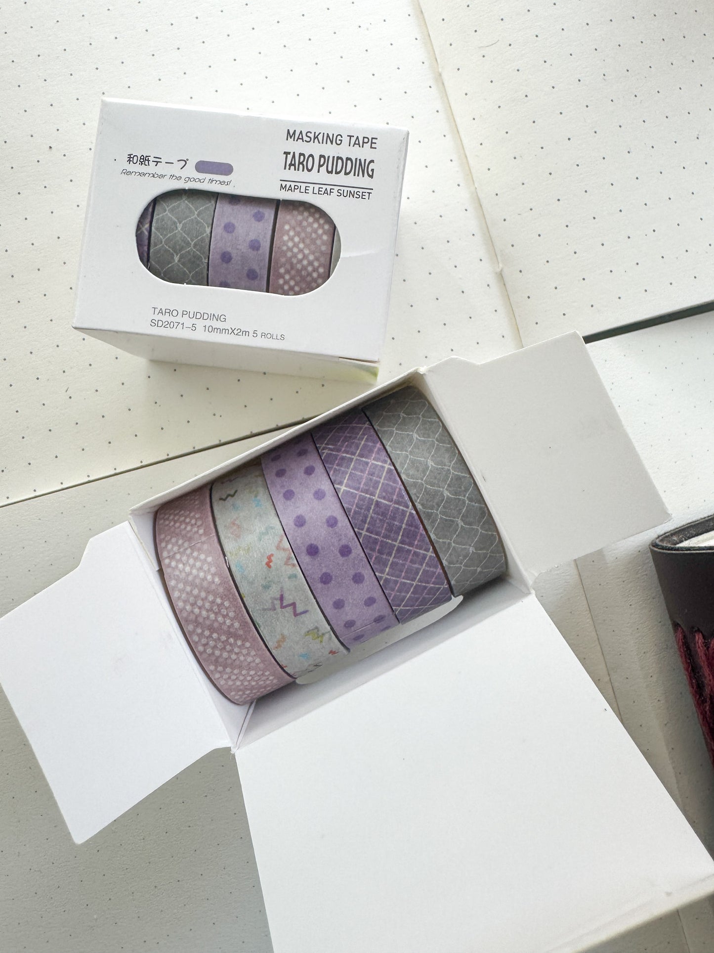 Sd2071-5 Taro Pudding Sago Series Washi Tape Set Paper Tape| 1cm* 2m set of 5