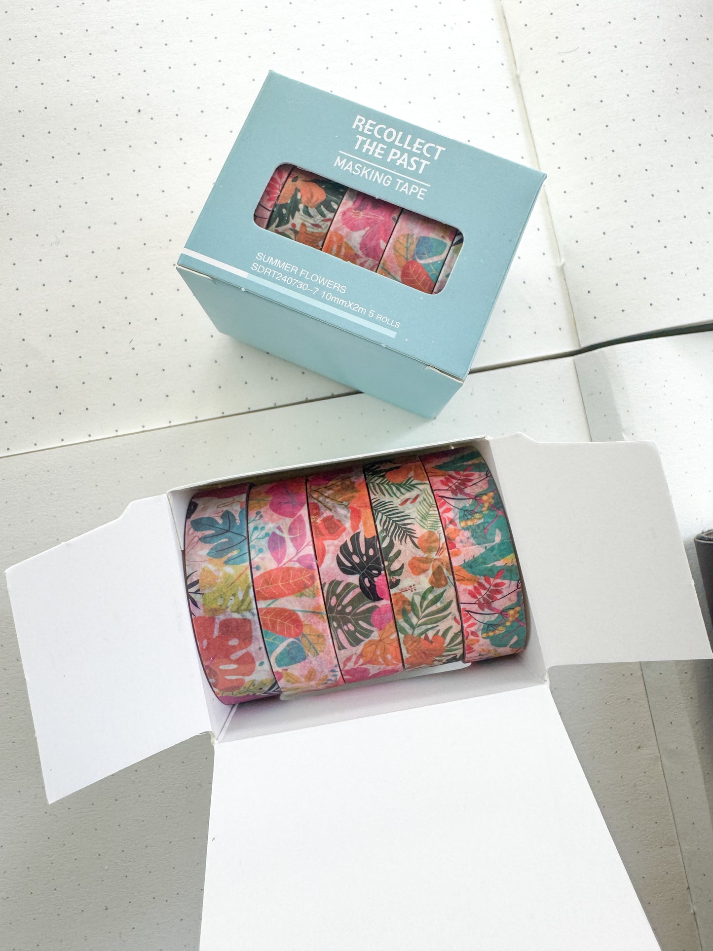 Sdrt240730-7 Summer Flower Series Washi Tape Set Paper Tape| 1cm* 2m set of 5